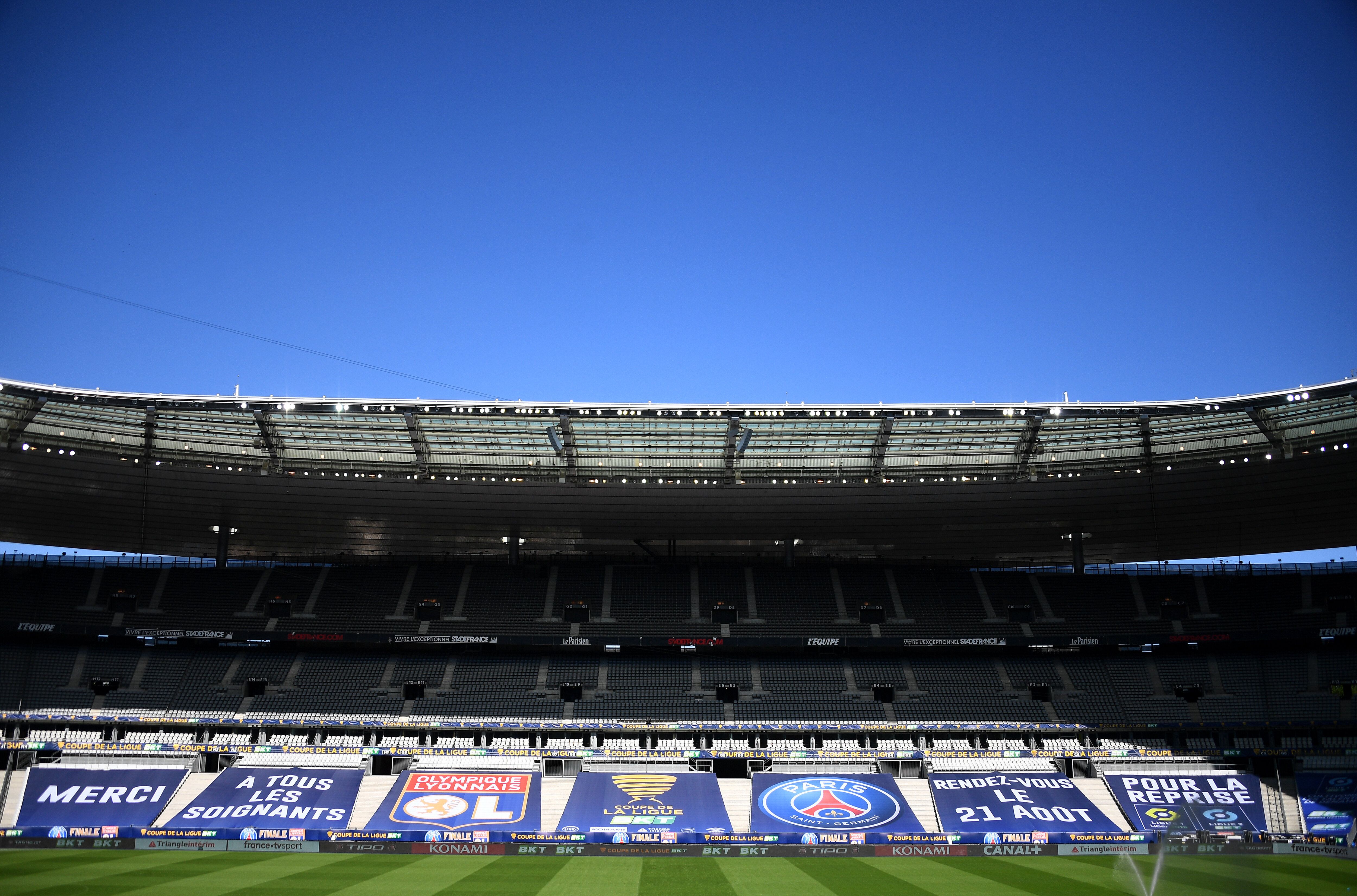 Le Stade de France avant la finale de la Coupe de la Ligue, le 30 juillet