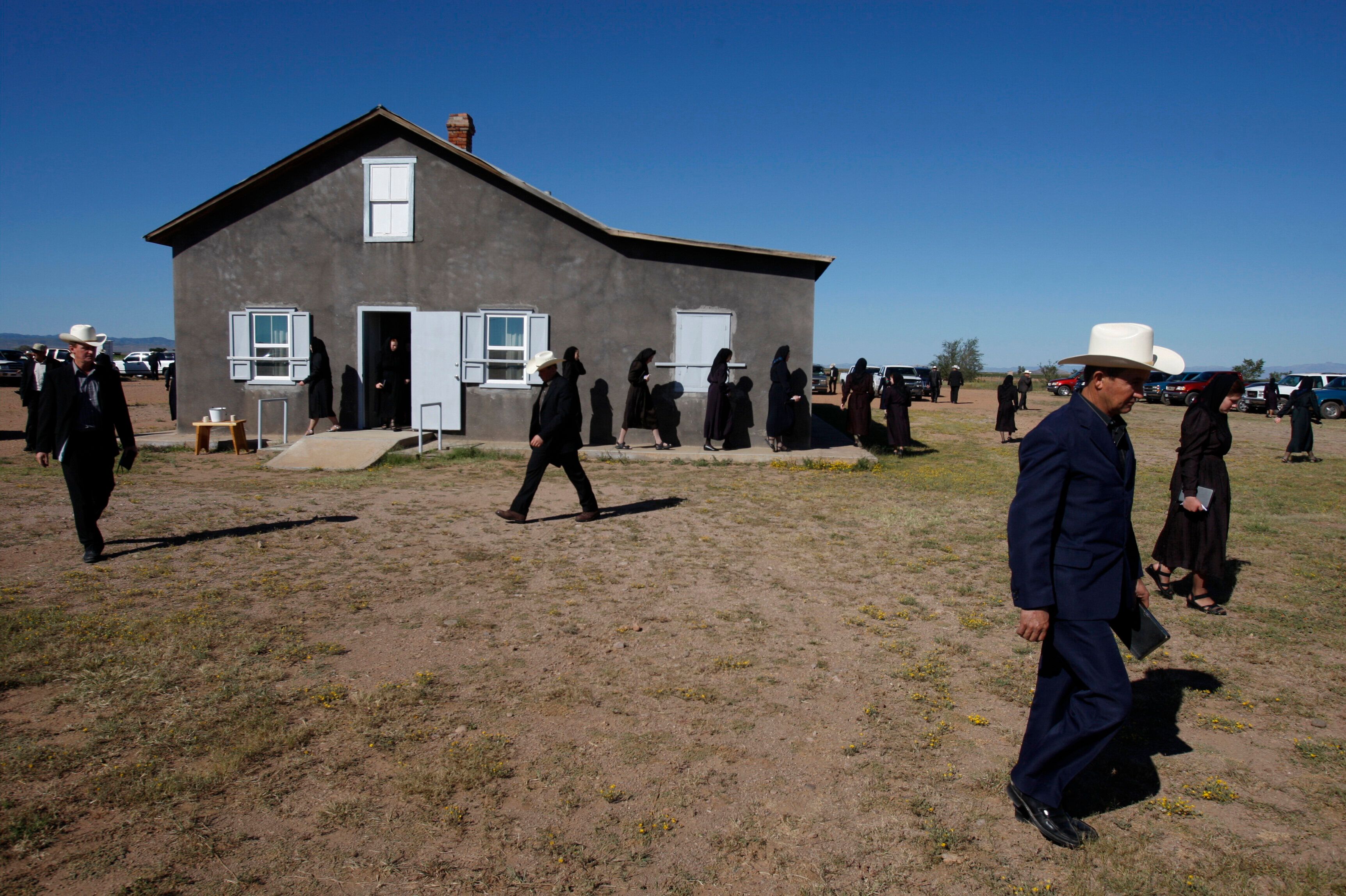 Une communauté mennonite dans l'État de Chihuahua, dans le Nord du Mexique, quitte une...