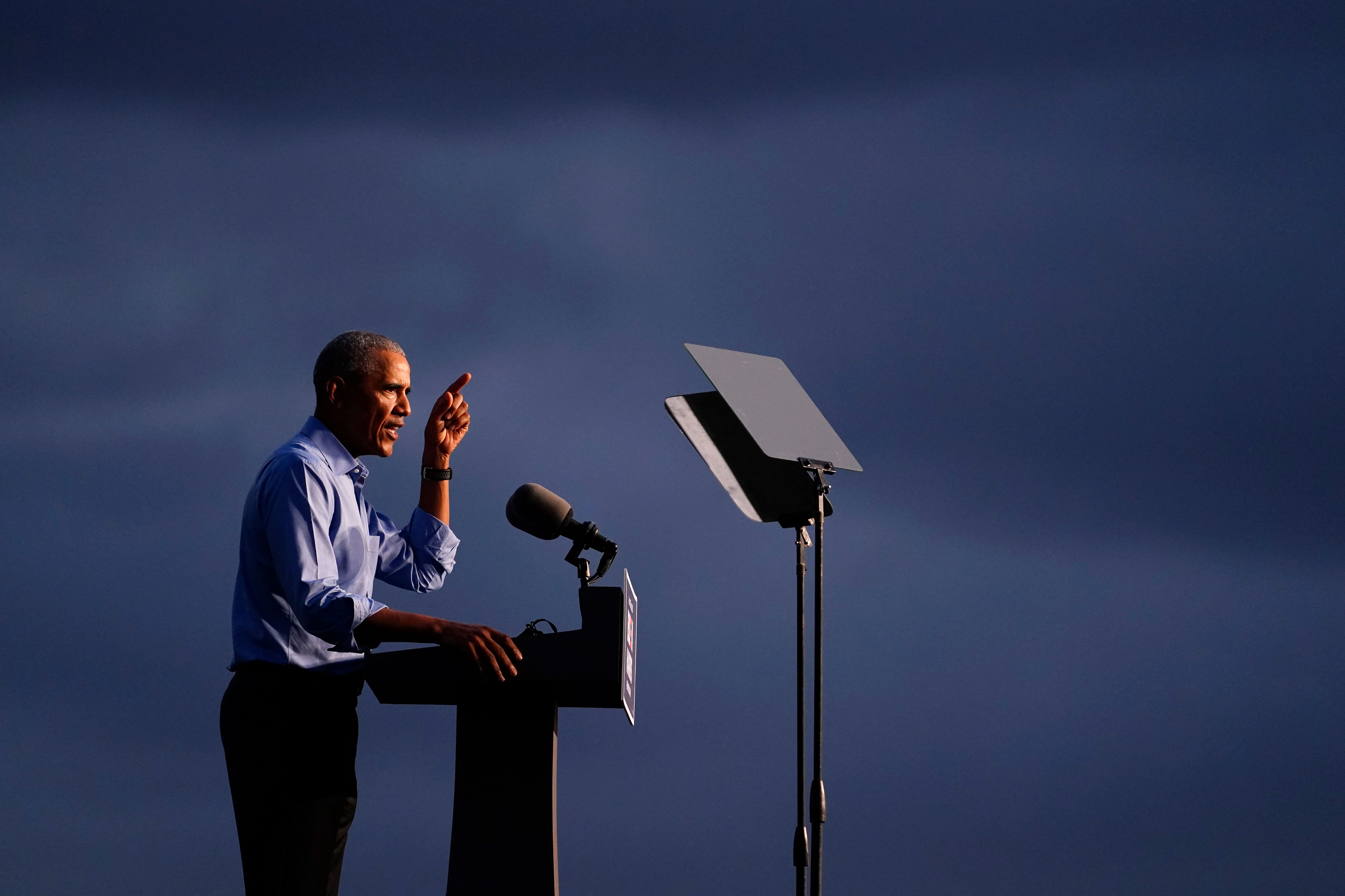 En meeting en Pennsylvanie pour Joe Biden ce mercredi 21 octobre, Barack Obama a étrillé...