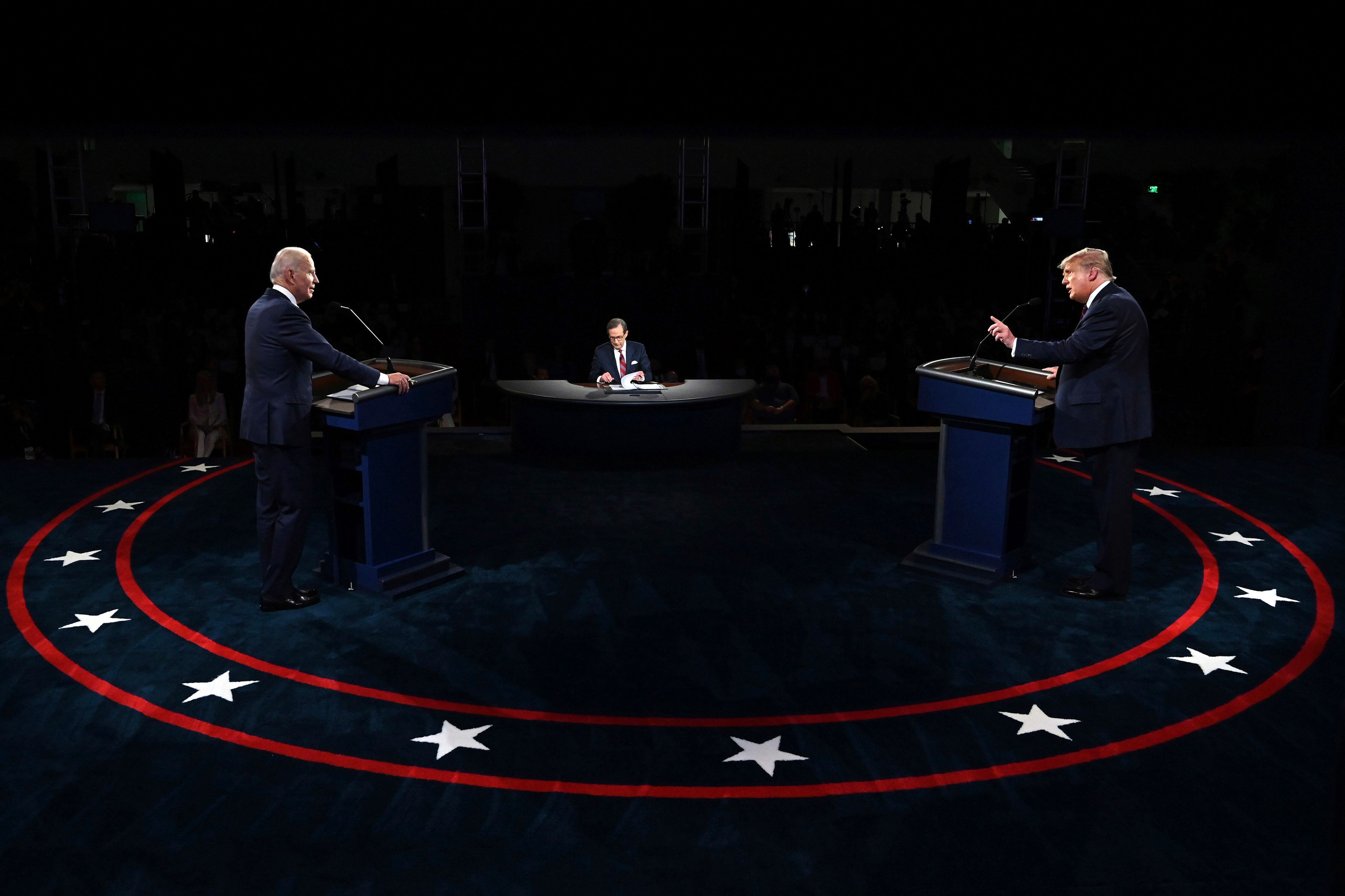 Donald Trump et Joe Biden, ici le 29 septembre lors du premier débat, devront attendre celui du...