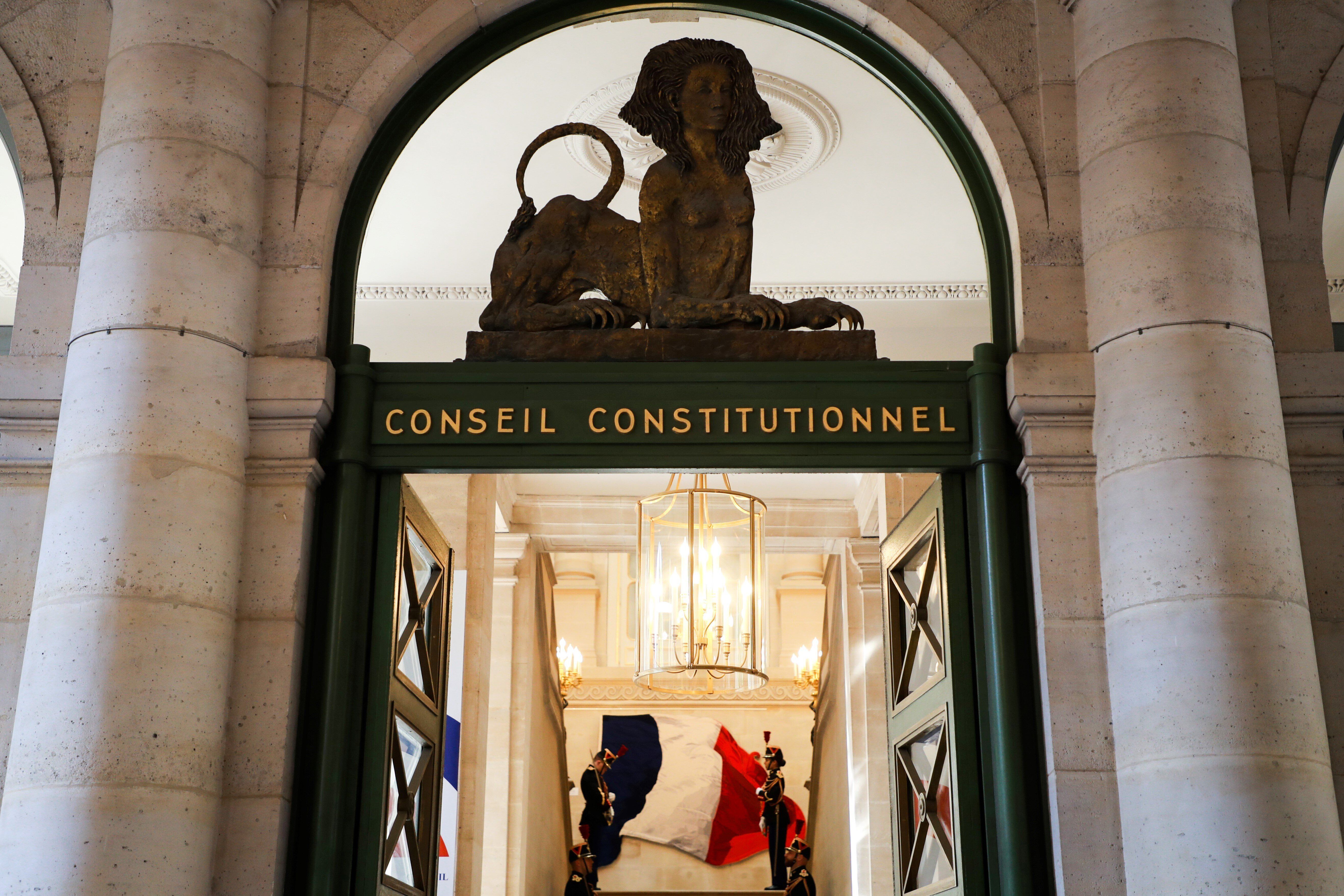 L'entrée du Conseil Constitutionnel le 21 juillet 2020 à Paris. (Photo Ludovic MARIN /