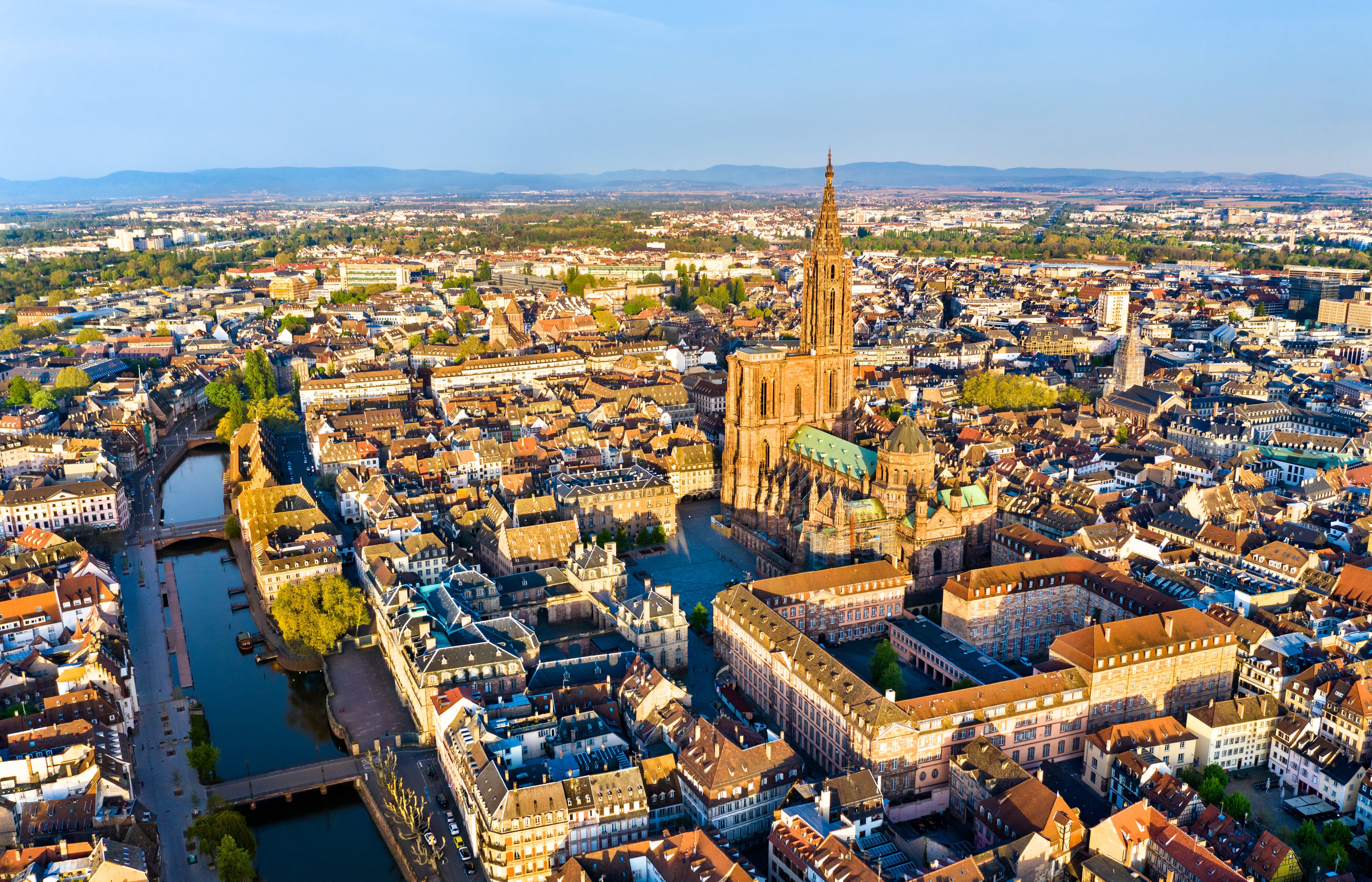 Une vue aérienne de Strasbourg. (photo