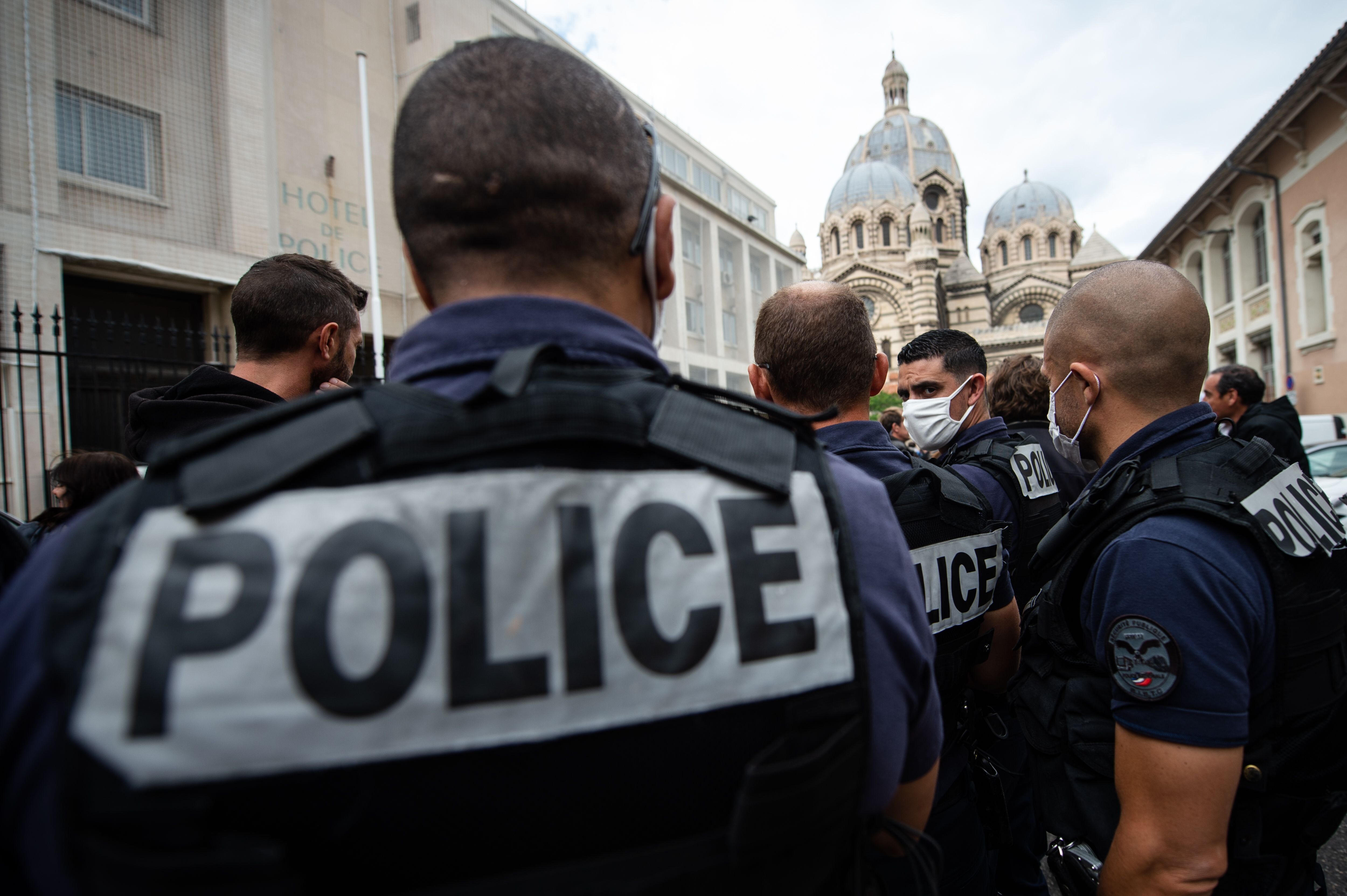 Manifestation de policier le 12 juin 2020 à Marseille (image d'illustration) (Photo by CLEMENT...