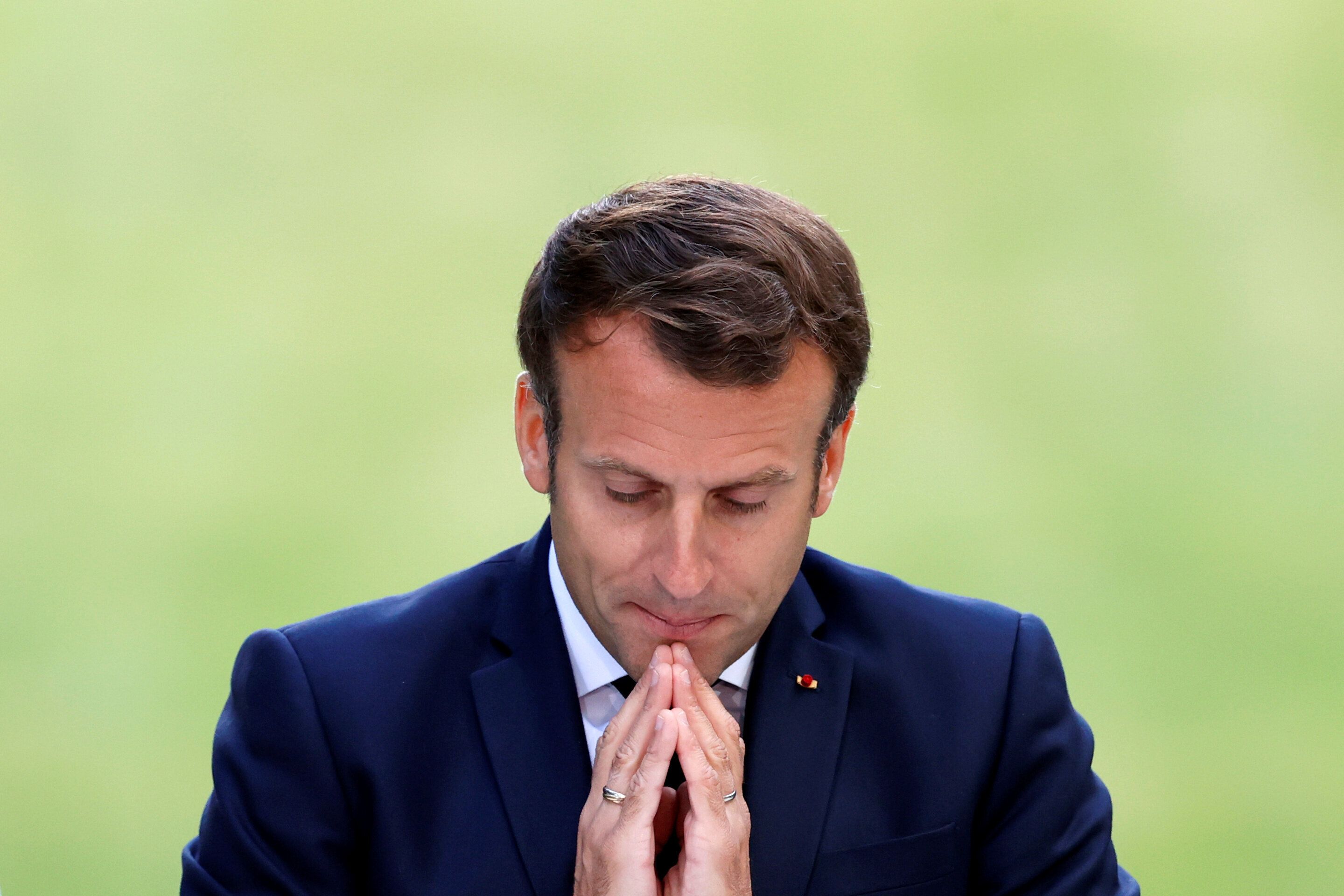 Emmanuel Macron reçoit les 150 membres de la Convention climat à l'Élysée,...