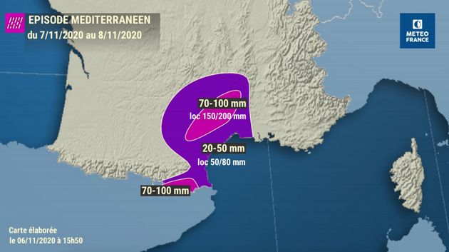 Des cumuls de pluie importants sont attendus en ce weekend des 7 et 8 novembre sur le Gard et l'Hérault