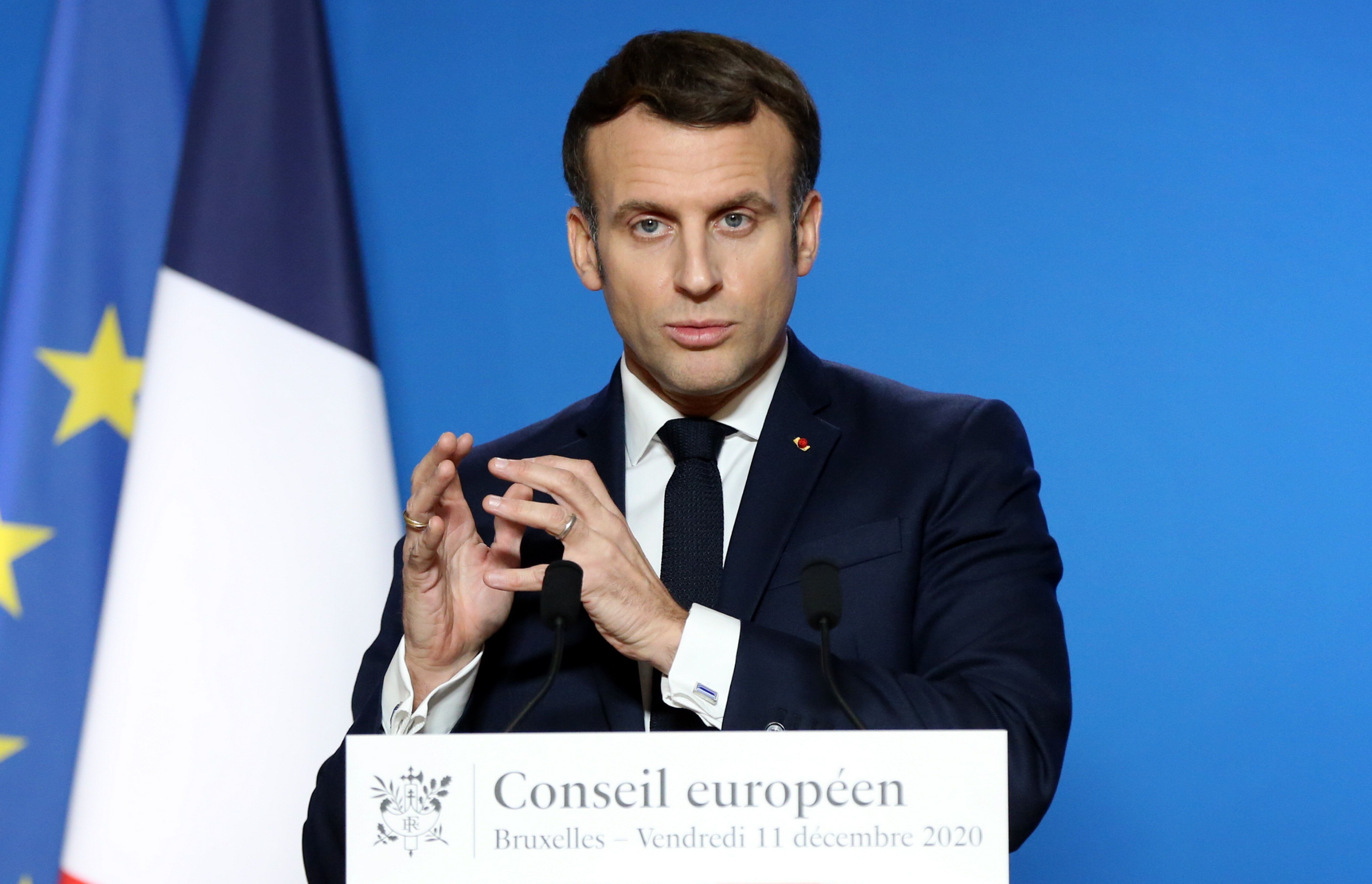 Emmanuel Macron lors du sommet européen à Bruxelles vendredi 11 décembre