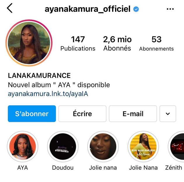 Compte Instagram d'Aya