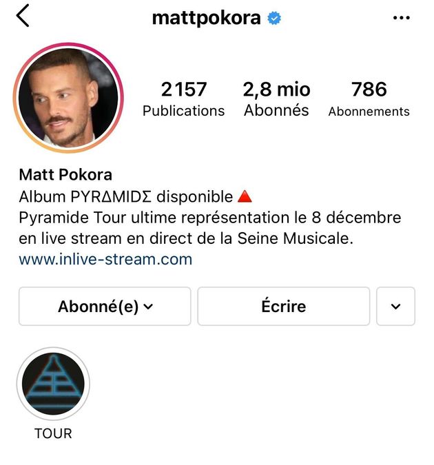 Compte Instagram de Matt