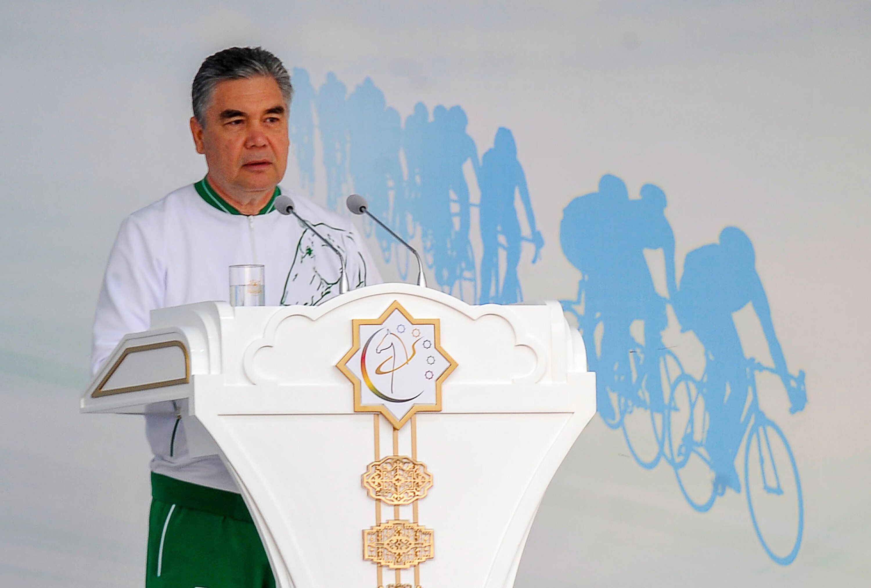 Le président turkmène, ici à Achgabat au Turkménistan, le 3 juin