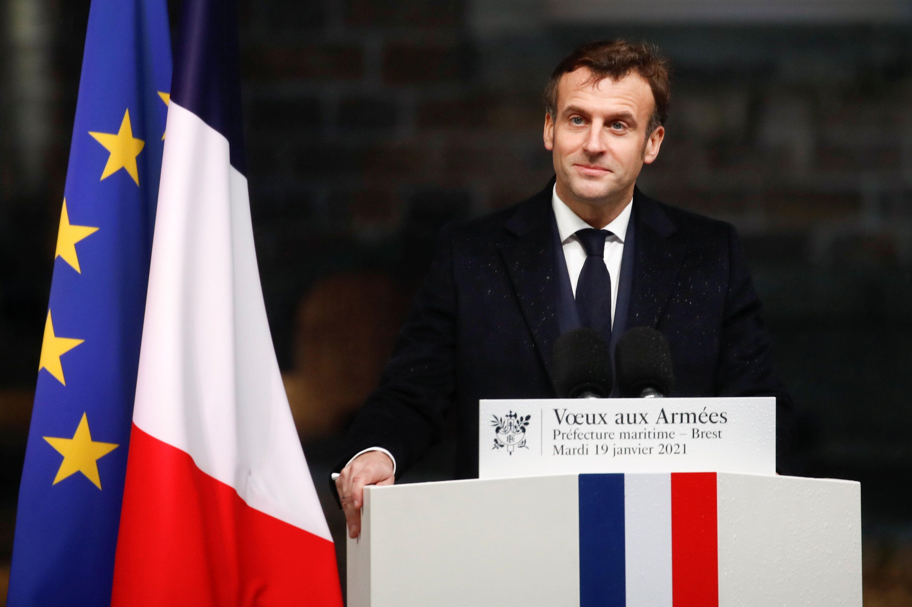 Emmanuel Macron, ici à Brest, le 19 janvier