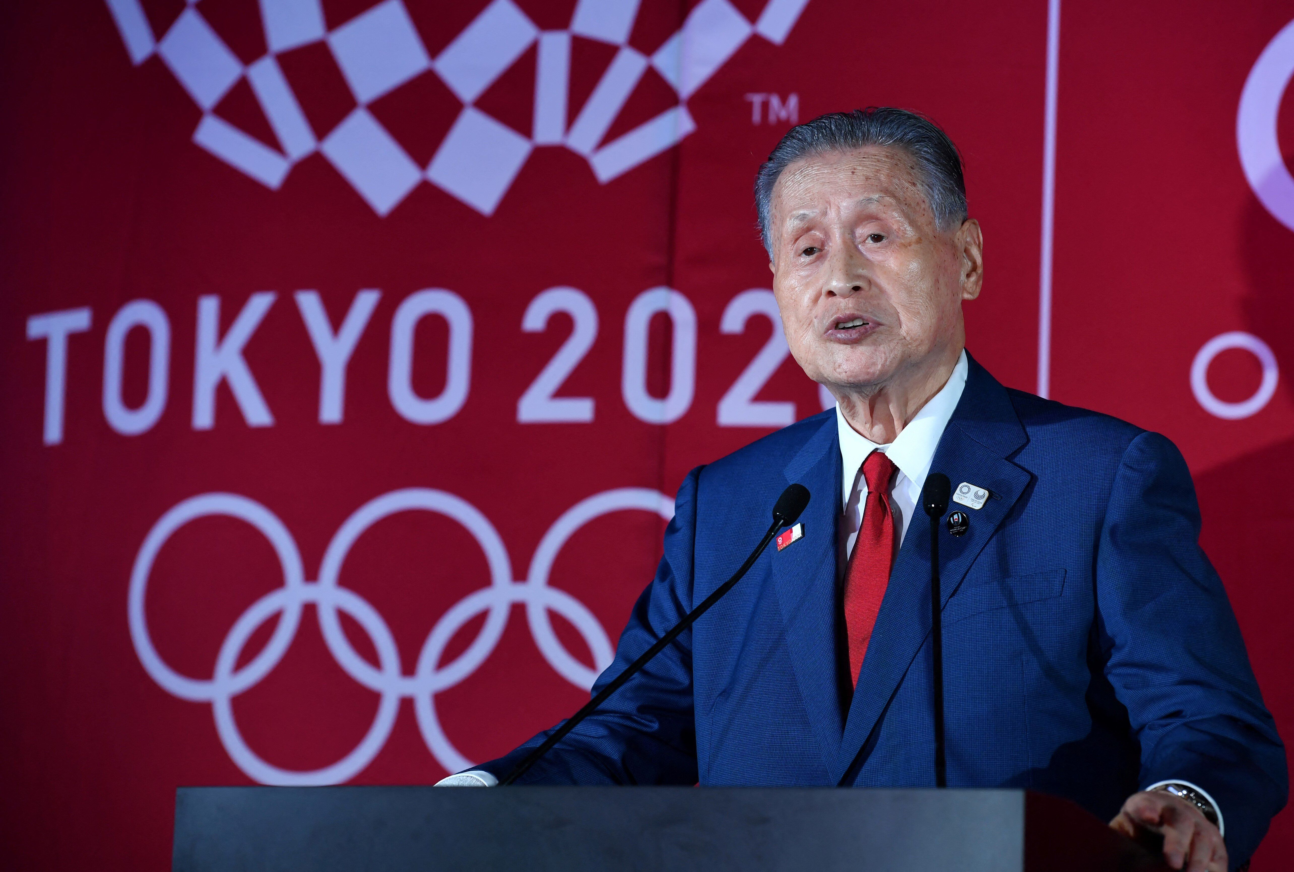 Le président du comité d'organisation des Jeux olympiques de Tokyo Yoshiro Mori le...