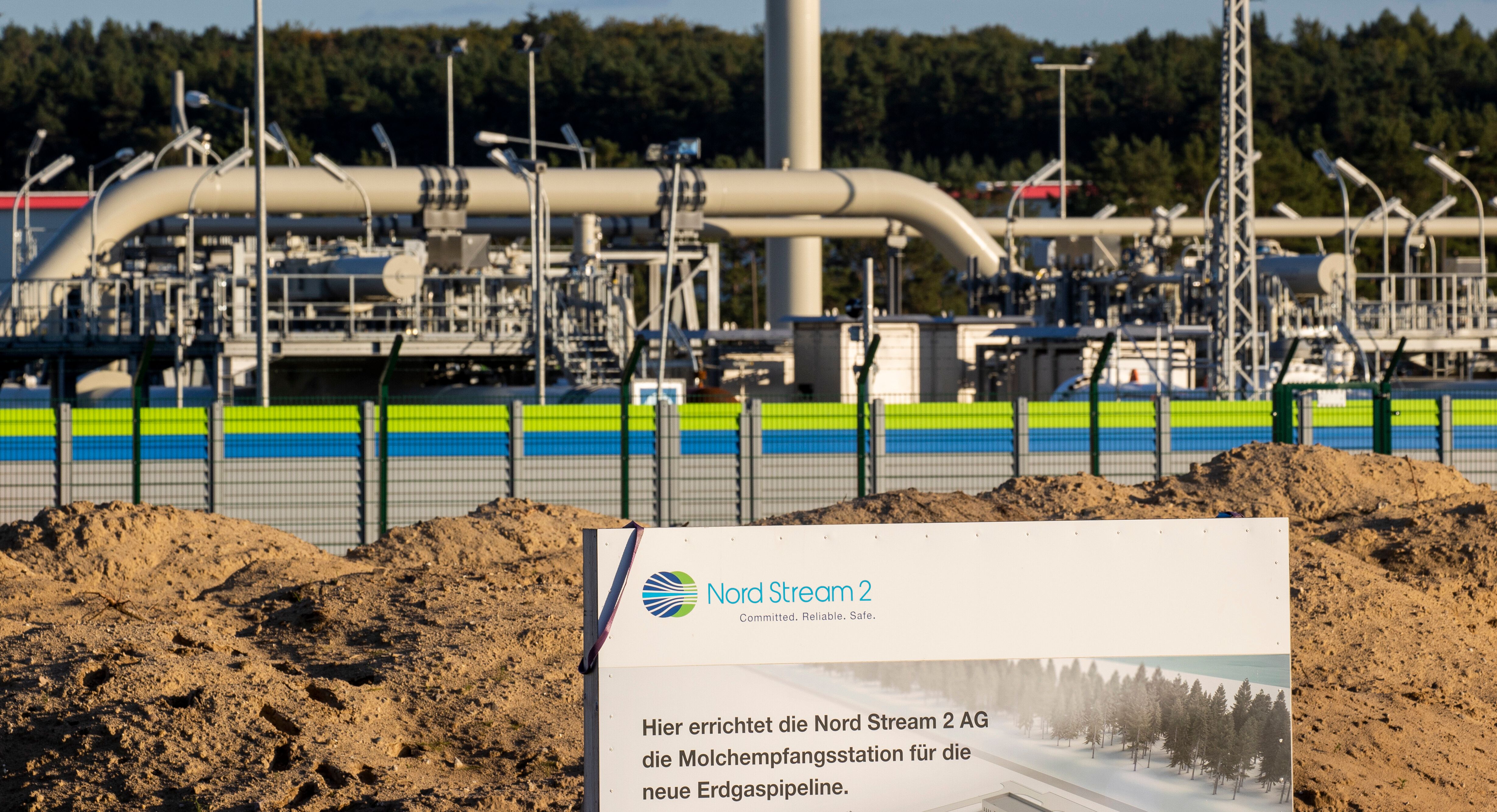 Le projet de gazoduc Nord Stream 2 à Lubmin, dans le Nord de l'Allemagne, le 7 septembre