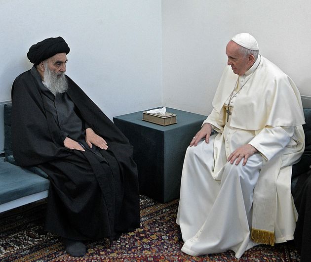 Le grand ayatollah Ali Sistani, plus haute autorité religieuse pour la plupart des musulmans chiites...