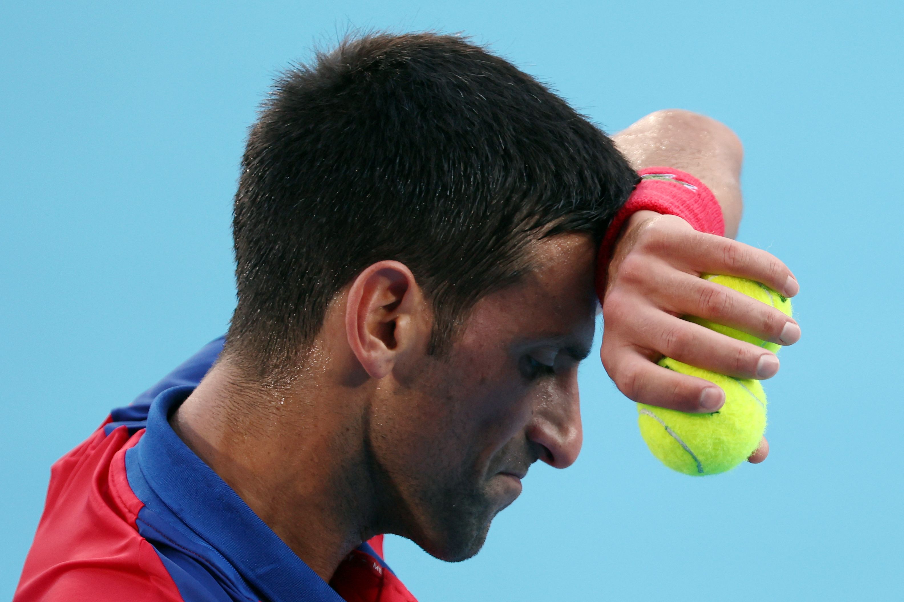 Novak Djokovic, ici lors de son 3e tour aux Jeux olympiques à Tokyo au Japon, le 28 juillet