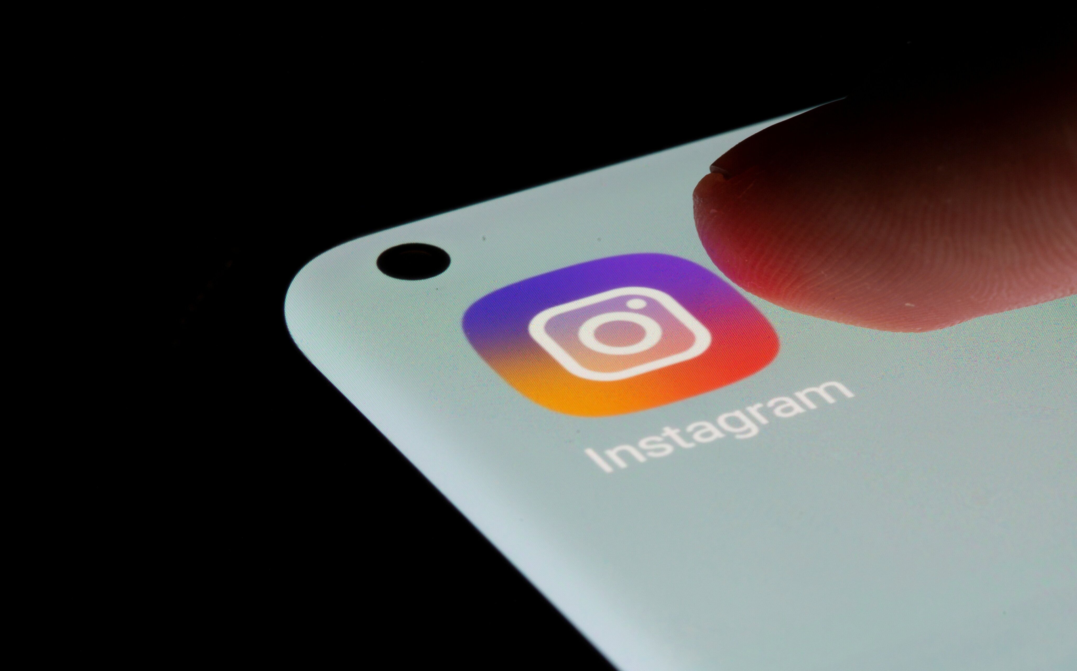 L'application Instagram sur un téléphone le 13 juillet