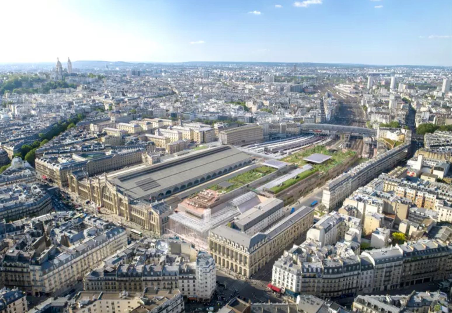 Le projet de rénovation de la Gare du Nord tel qu'il avait été envisagé par...