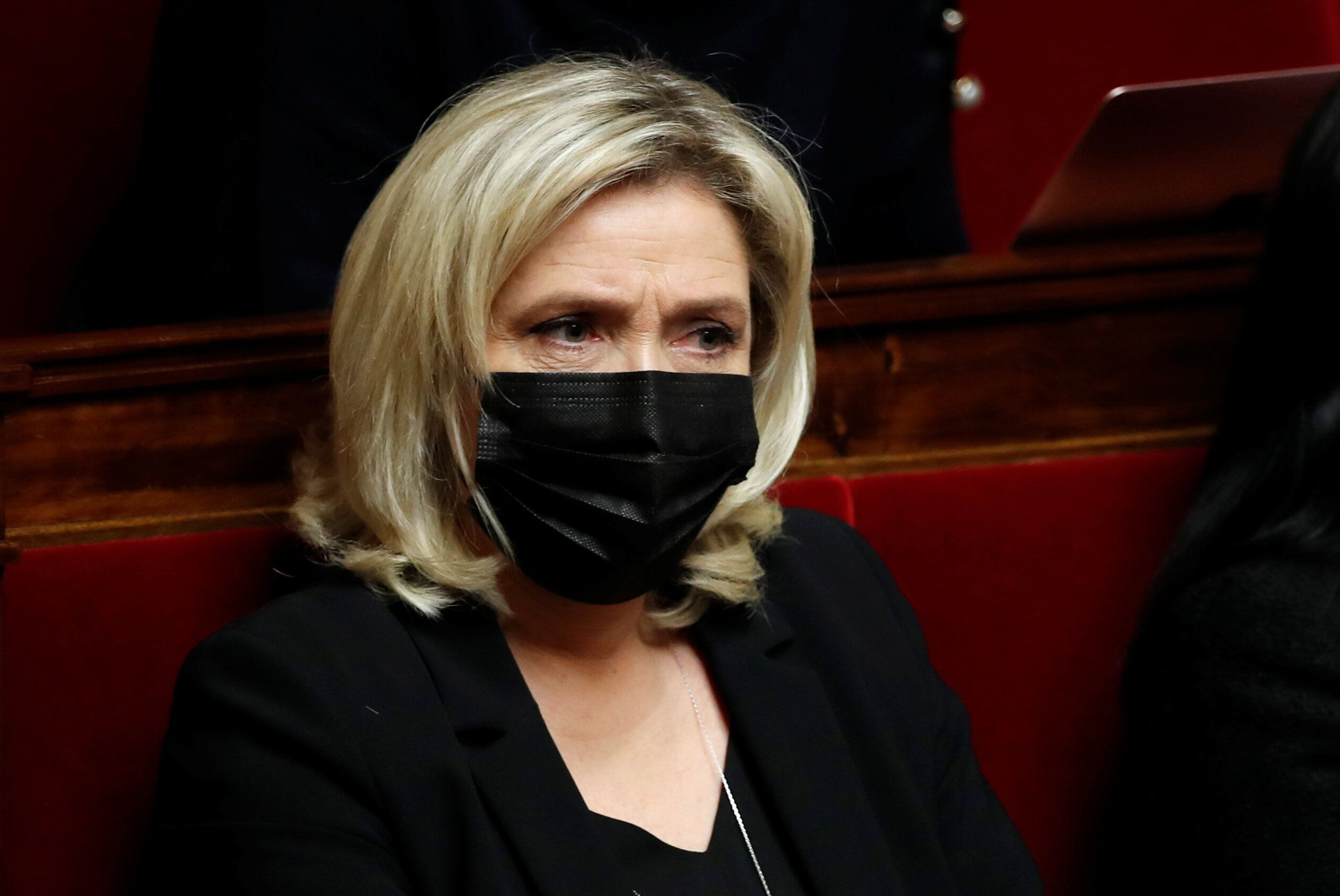 Marine Le Pen photographiée en janvier 2021 à l'Assemblée nationale  REUTERS/Gonzalo