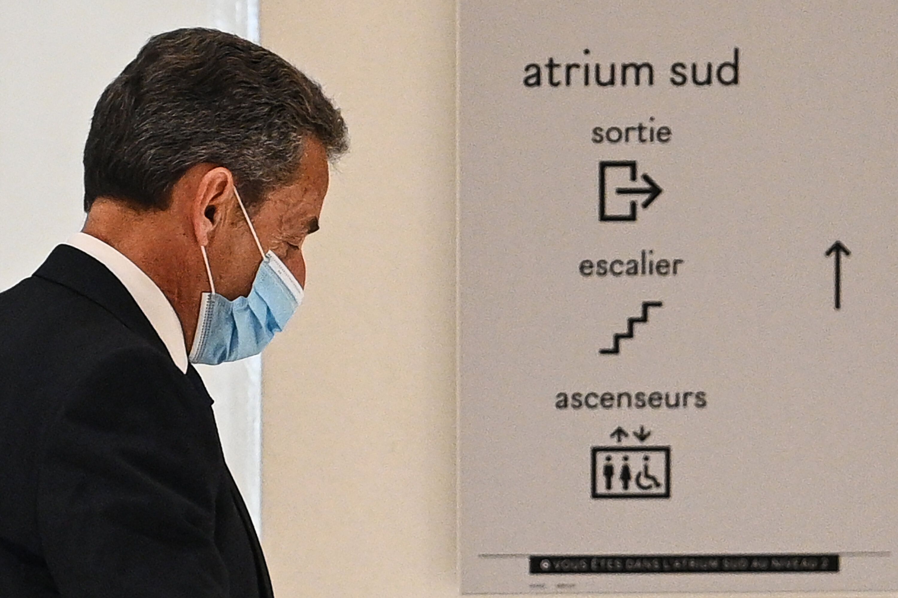 Nicolas Sarkozy au tribunal de Paris pour son procès le 1er mars