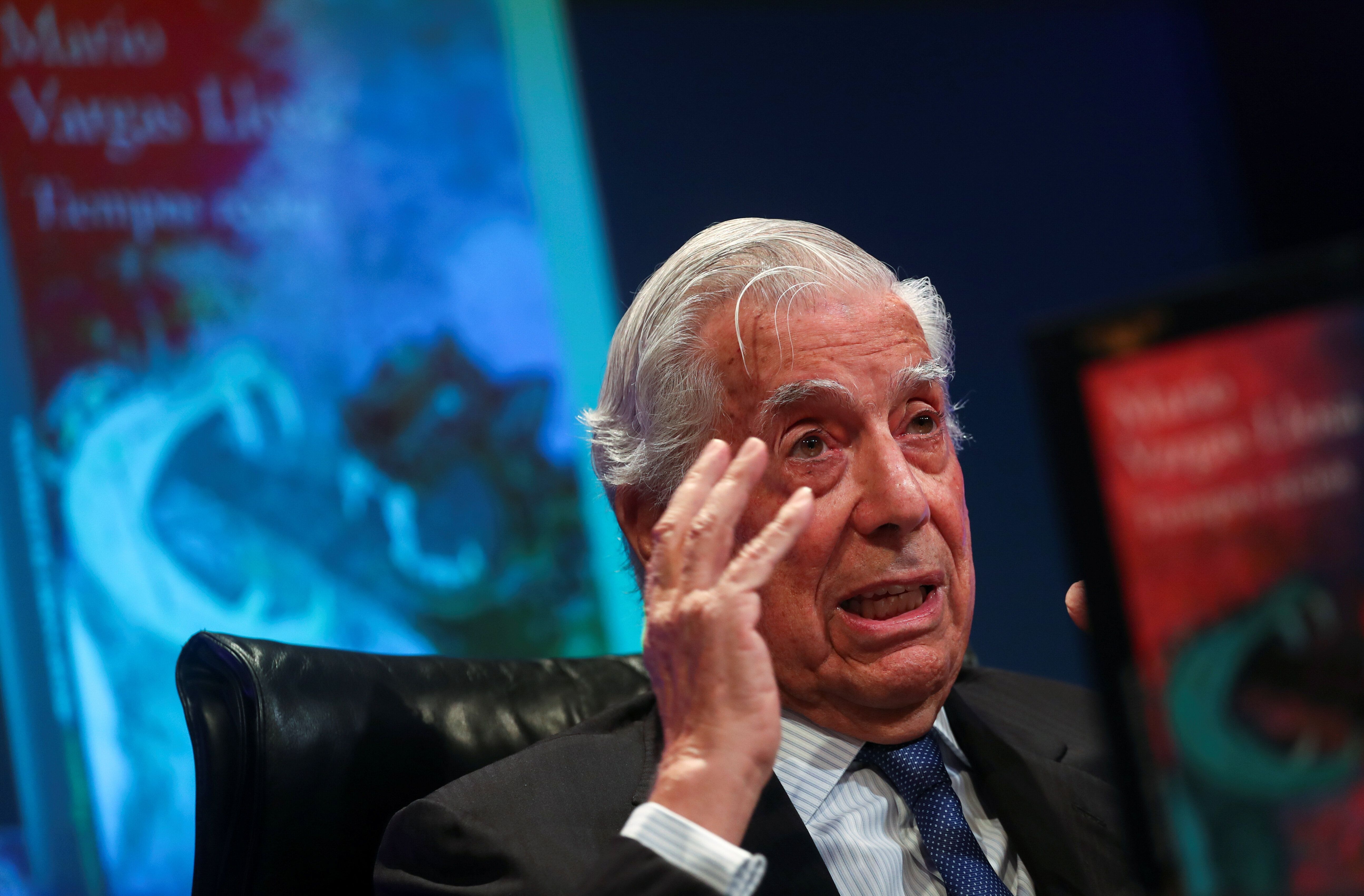 Mario Vargas Llosa, ici à Madrid en Espagne, le 8 octobre