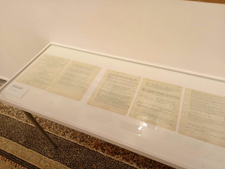 manuscrits de la main de Georges Brassens, datant des années 70