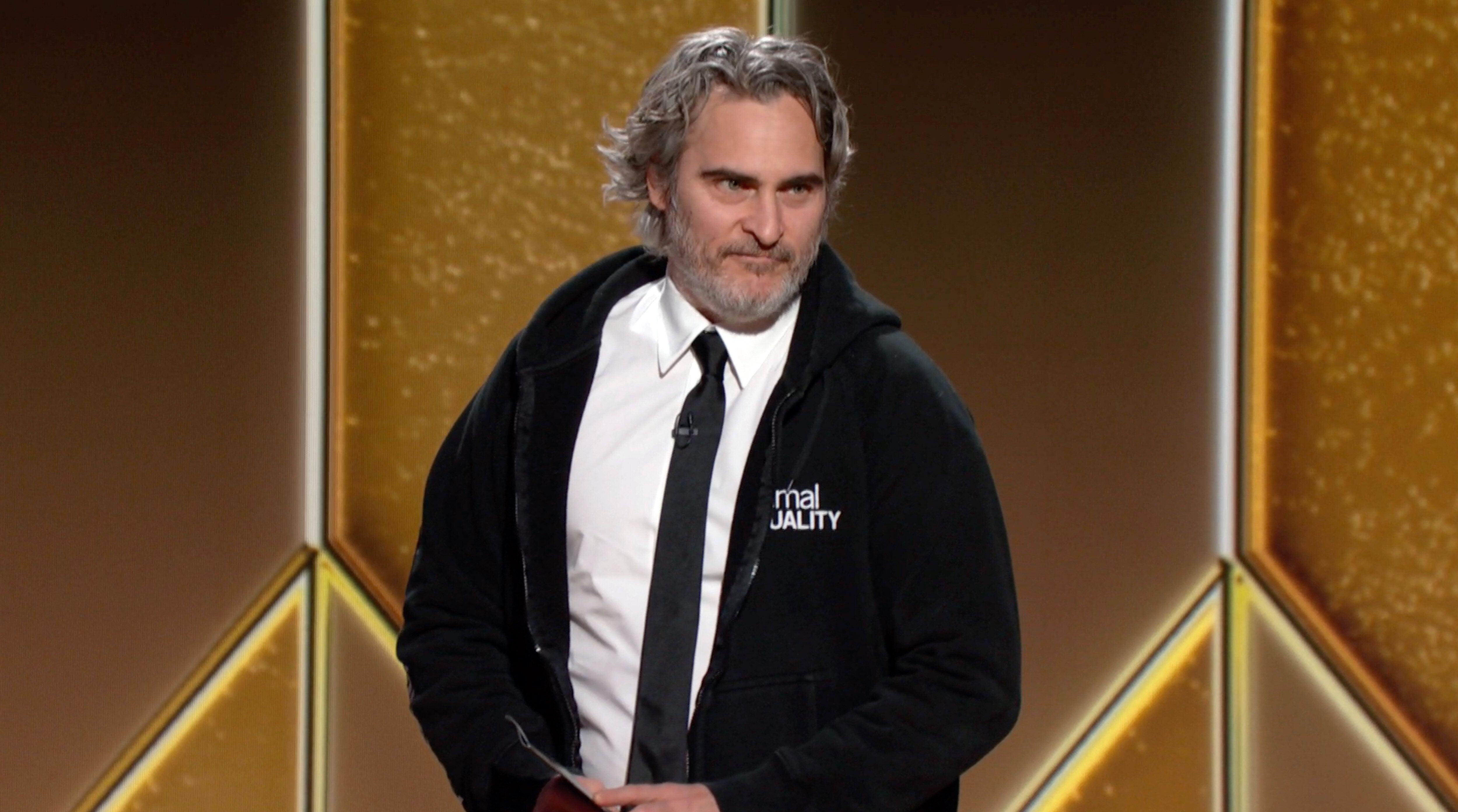 Joaquin Phoenix le 28 février 2021 aux Golden Globe