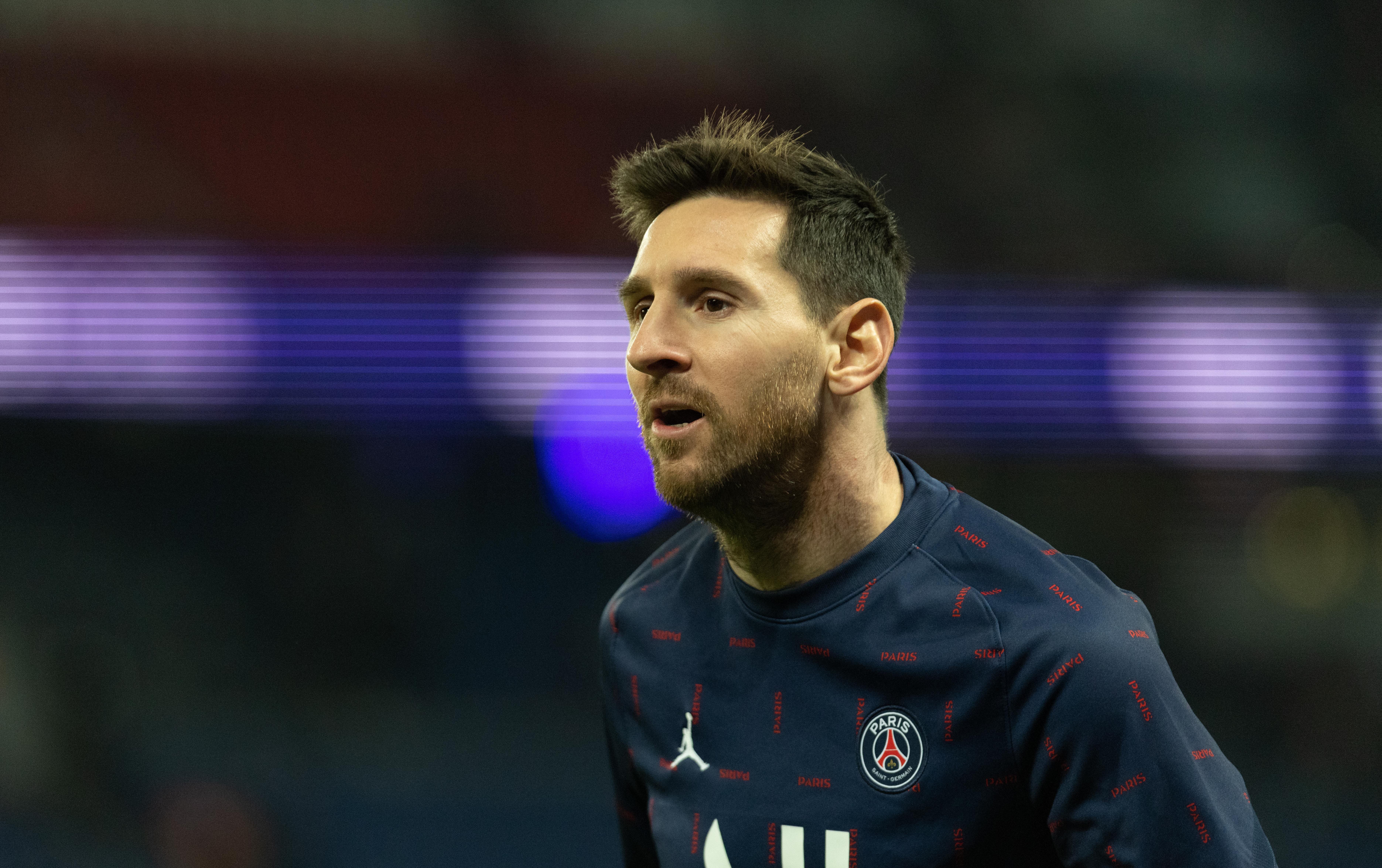 Lionel Messi pendant le match PSG-Monaco au Parc des Princes, à Paris, le 12 décembre