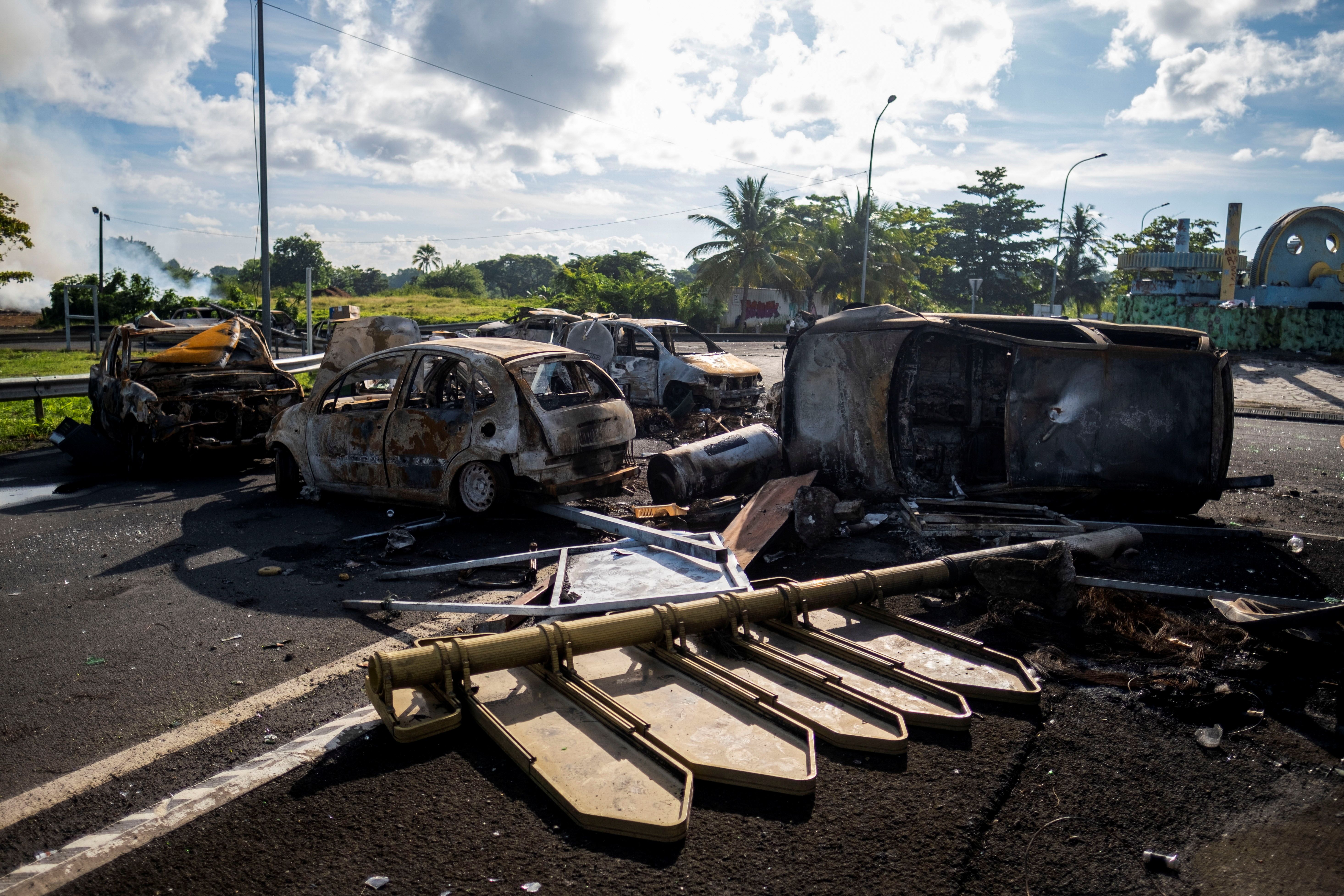 Depuis novembre, des manifestations violentes surviennent en Guadeloupe (photo d'archive prise lors des...