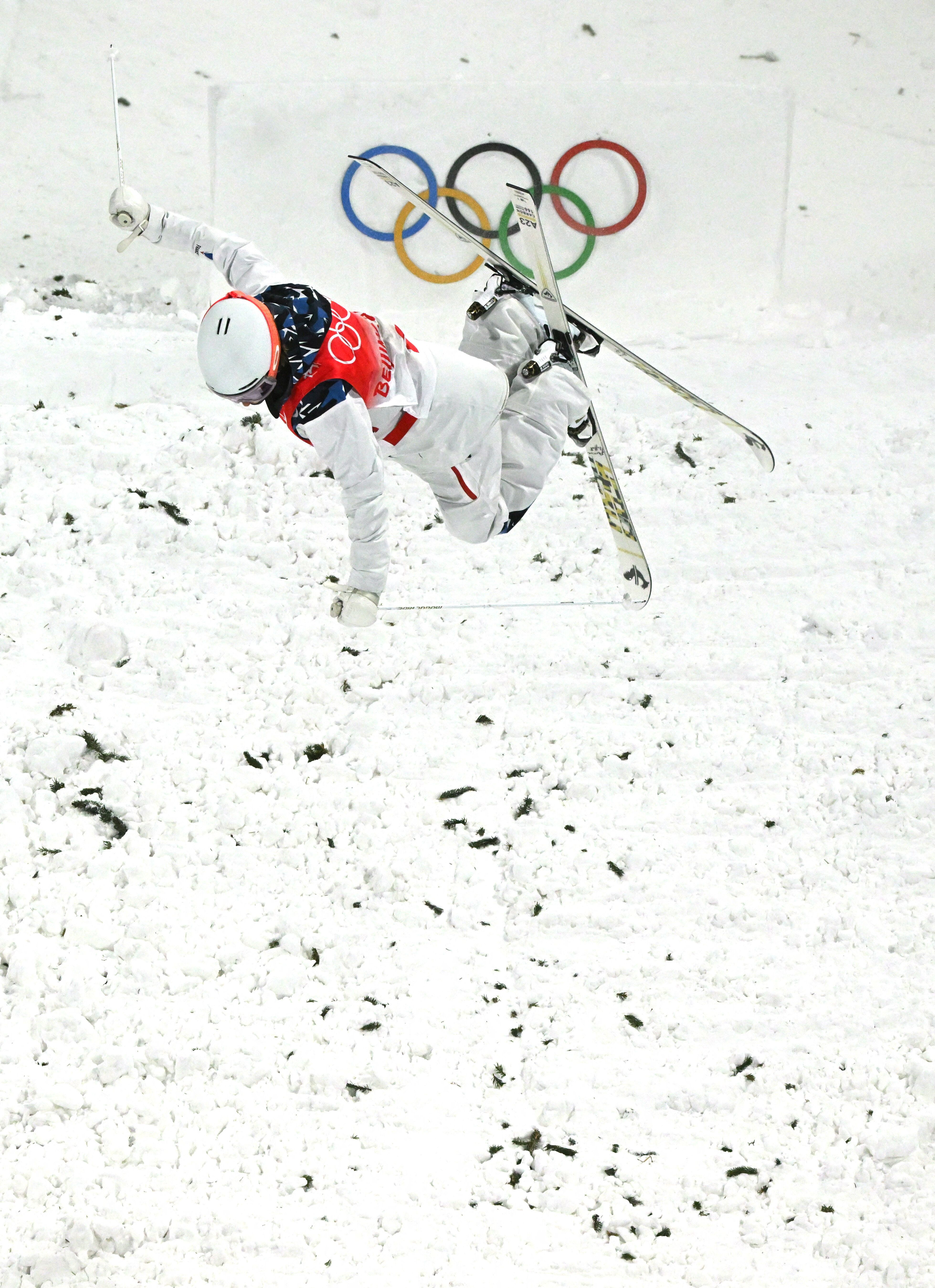 La skieuse française Perrine Laffont a débuté ses Jeux olympiques lors des qualifications...