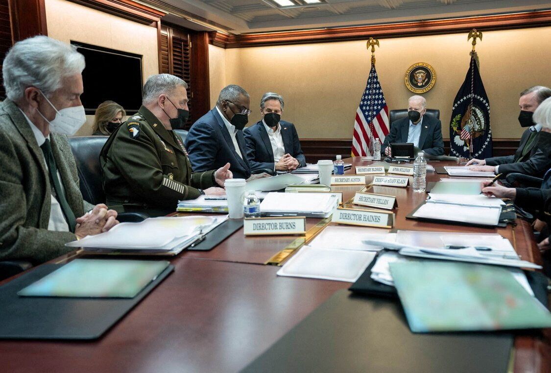 Joe Biden, ici lors d'une réunion du Conseil de sécurité nationale à Washington,...