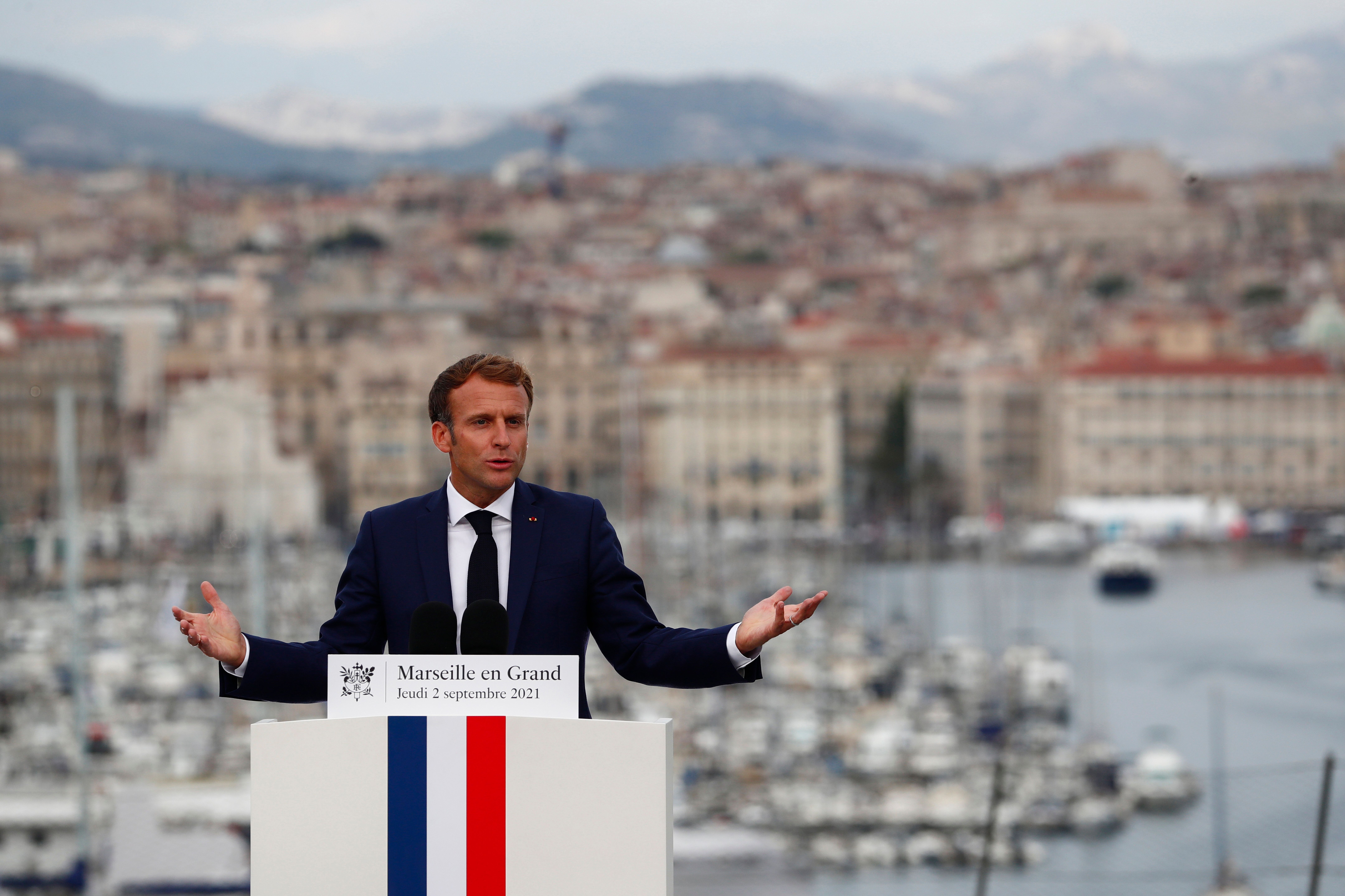 Emmanuel Macron à Marseille le 2 septembre