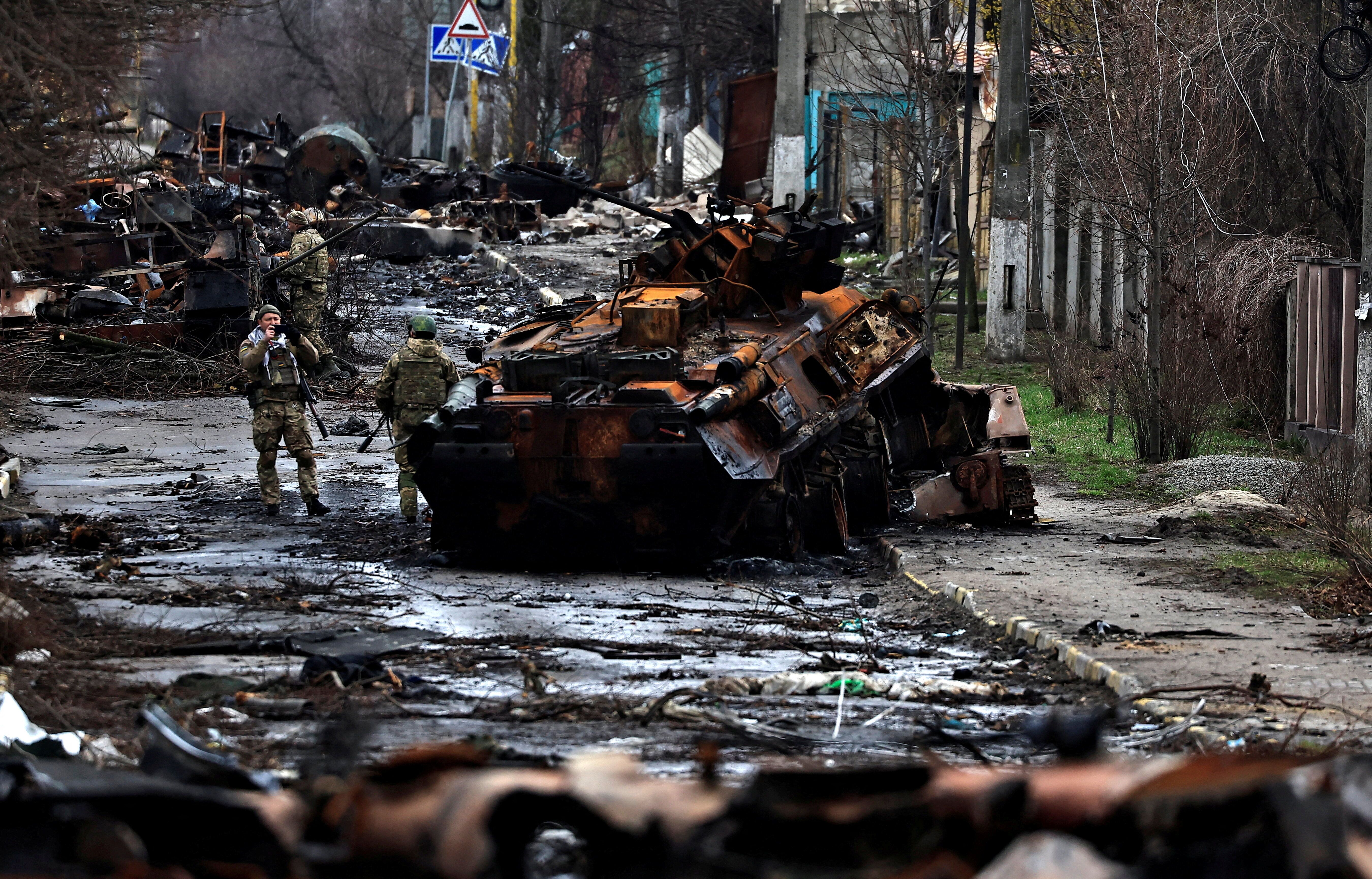 Des militants ukrainiens croient savoir qui est à l'origine du massacre de Boutcha (Photo de soldats...