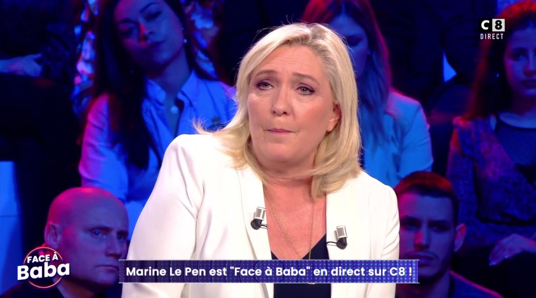Marine Le Pen, ici sur le plateau de 