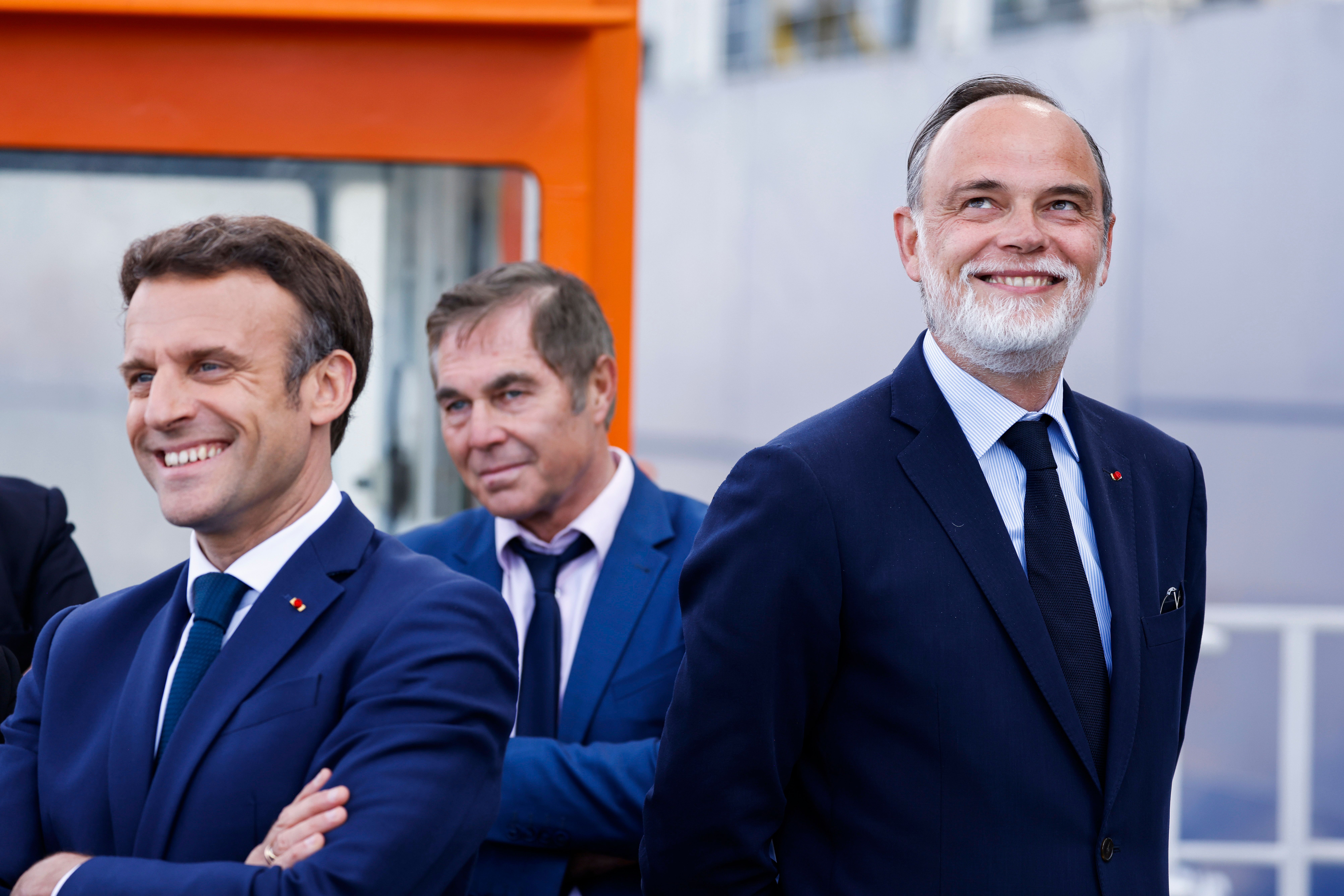 Emmanuel Macron et Édouard Philippe, au Havre, le 14 avril