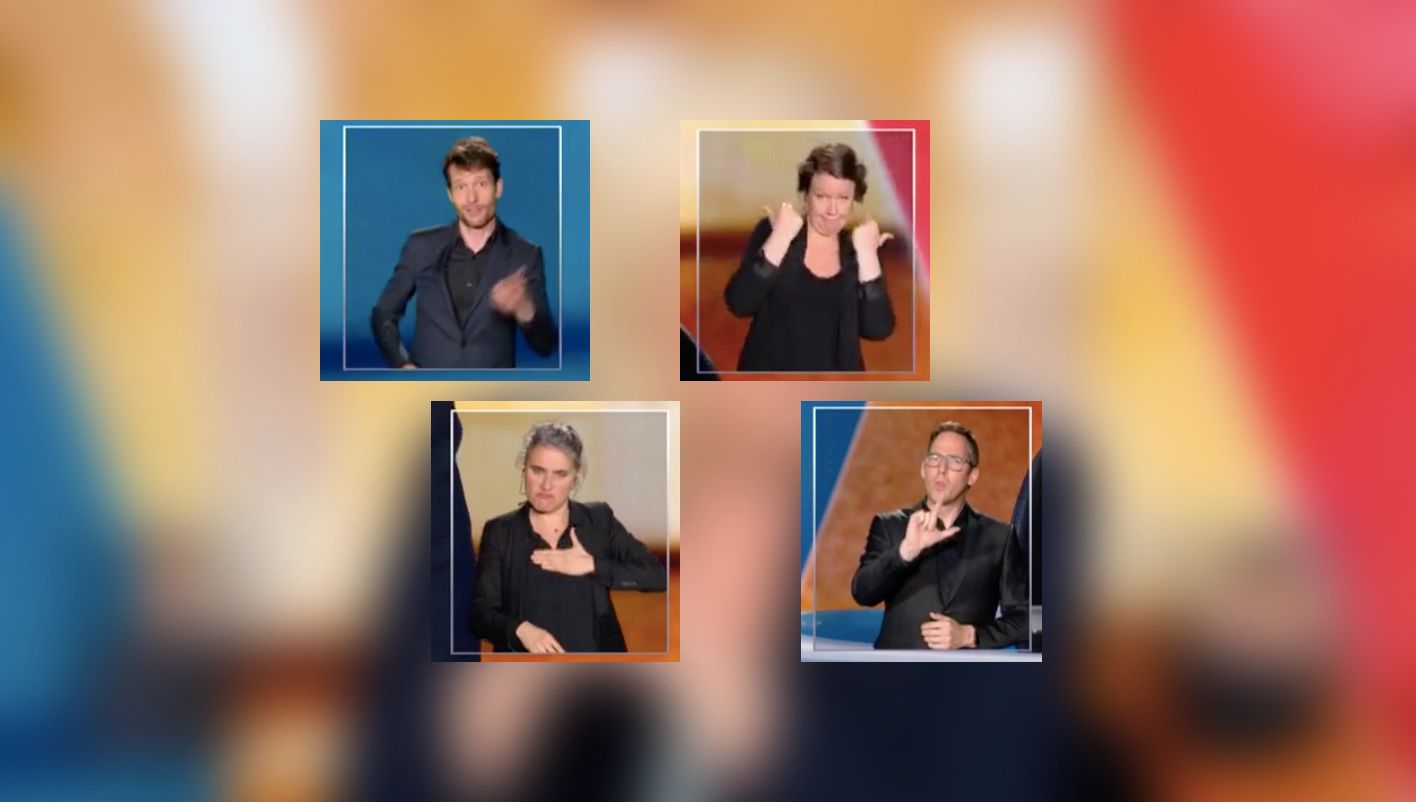 Pendant le débat Macron/Le Pen, les interprètes en langue des signes sont les
