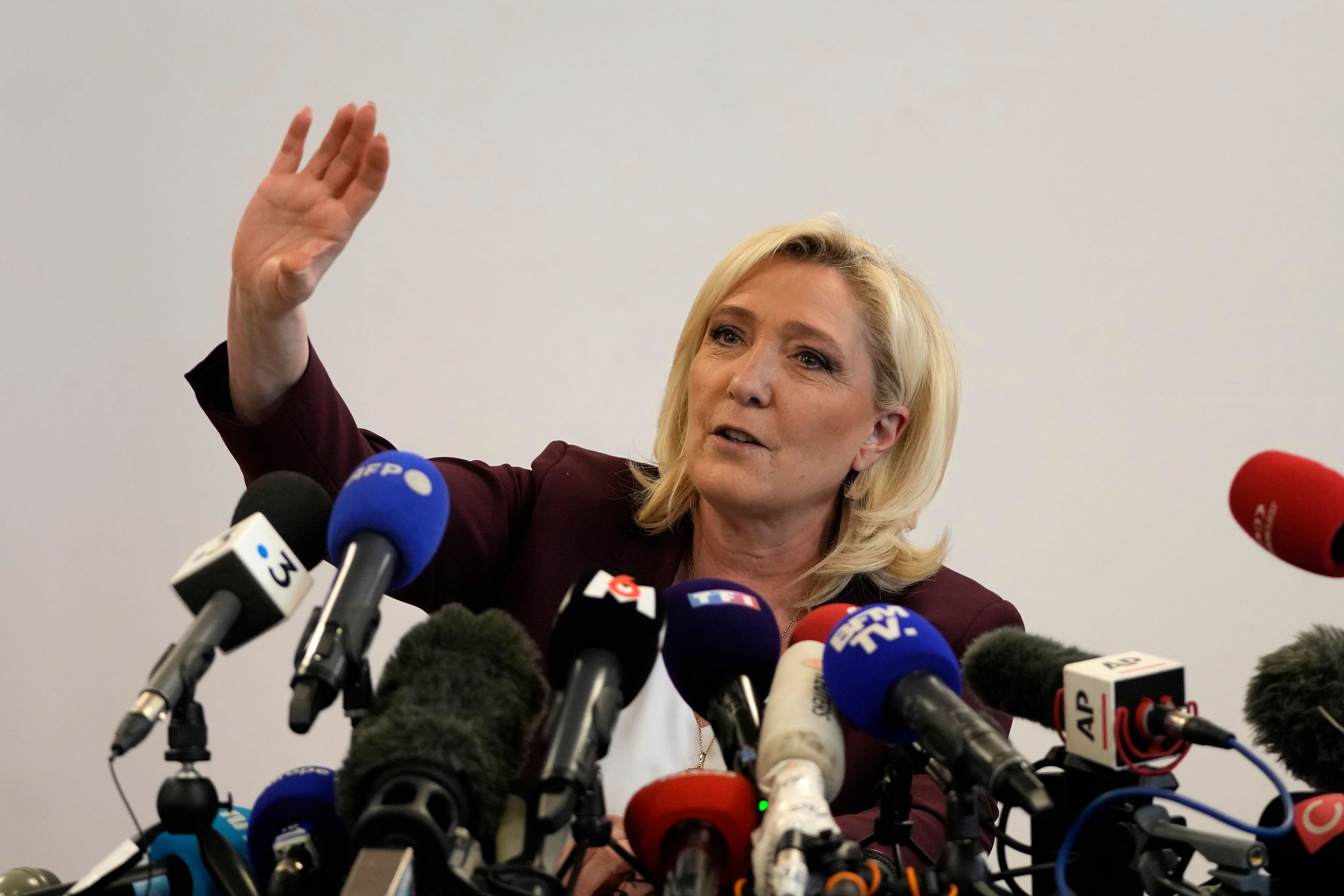 Marine Le Pen, le 12 avril 2022 à