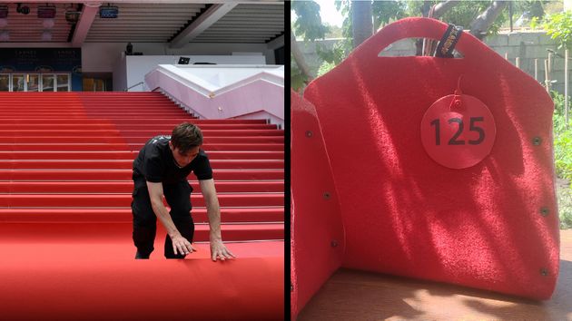 Le tapis rouge de Cannes a été transformé en sac à main par l'association marseillaise Les