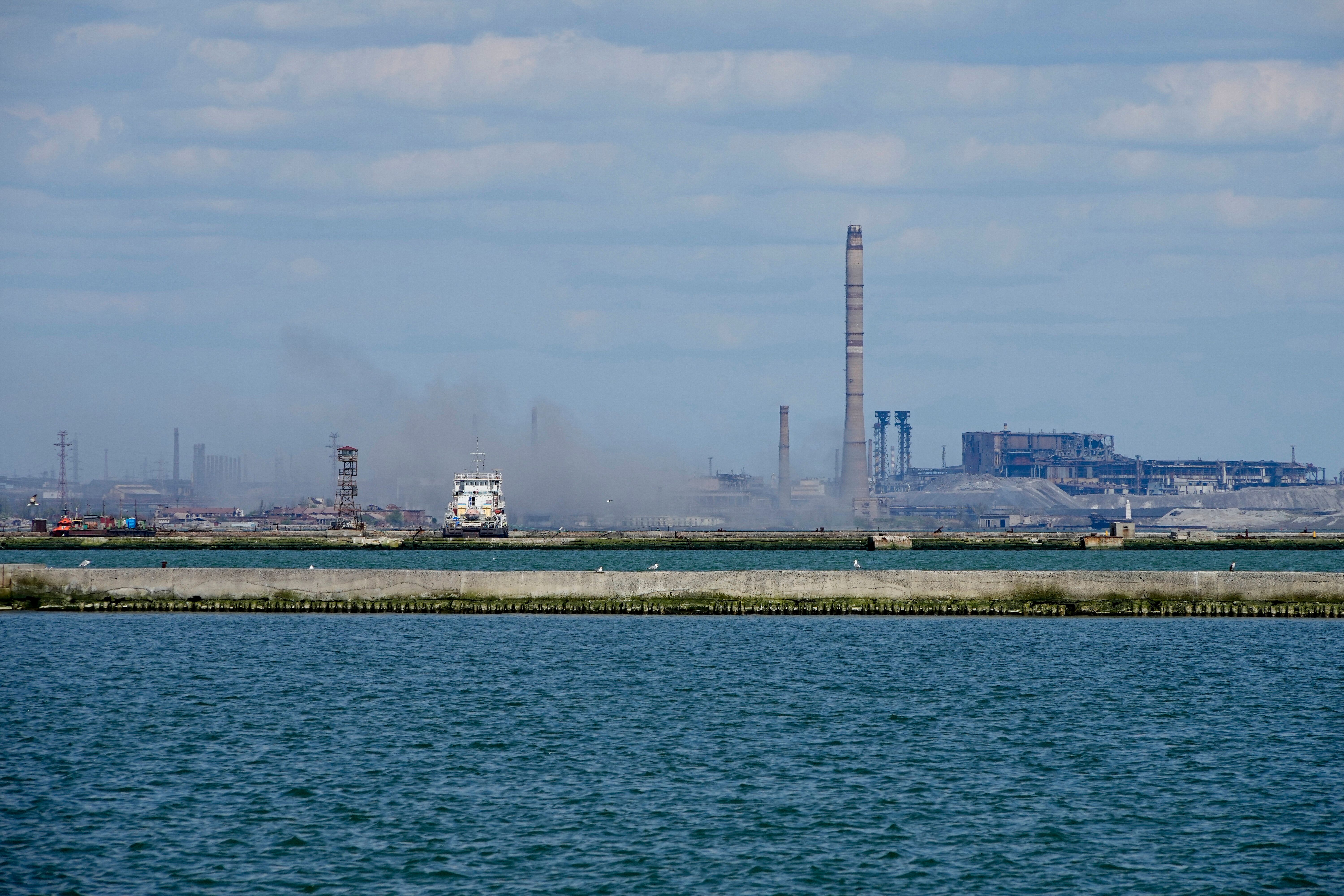 L'aciérie Azovstal à Marioupol, en Ukraine, le 29 avril