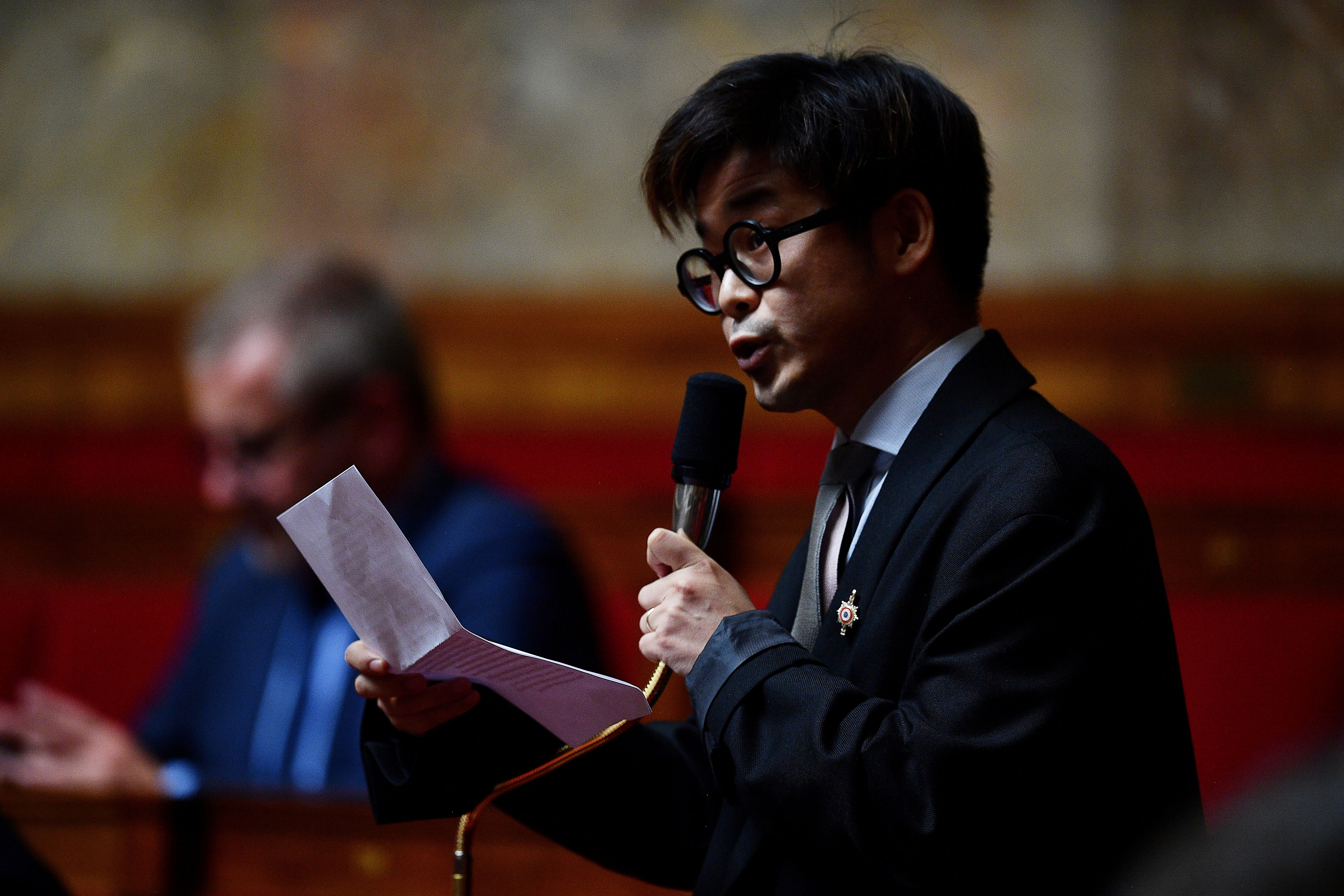 Joachim Son-Forget photographié à l'Assemblée nationale en mai