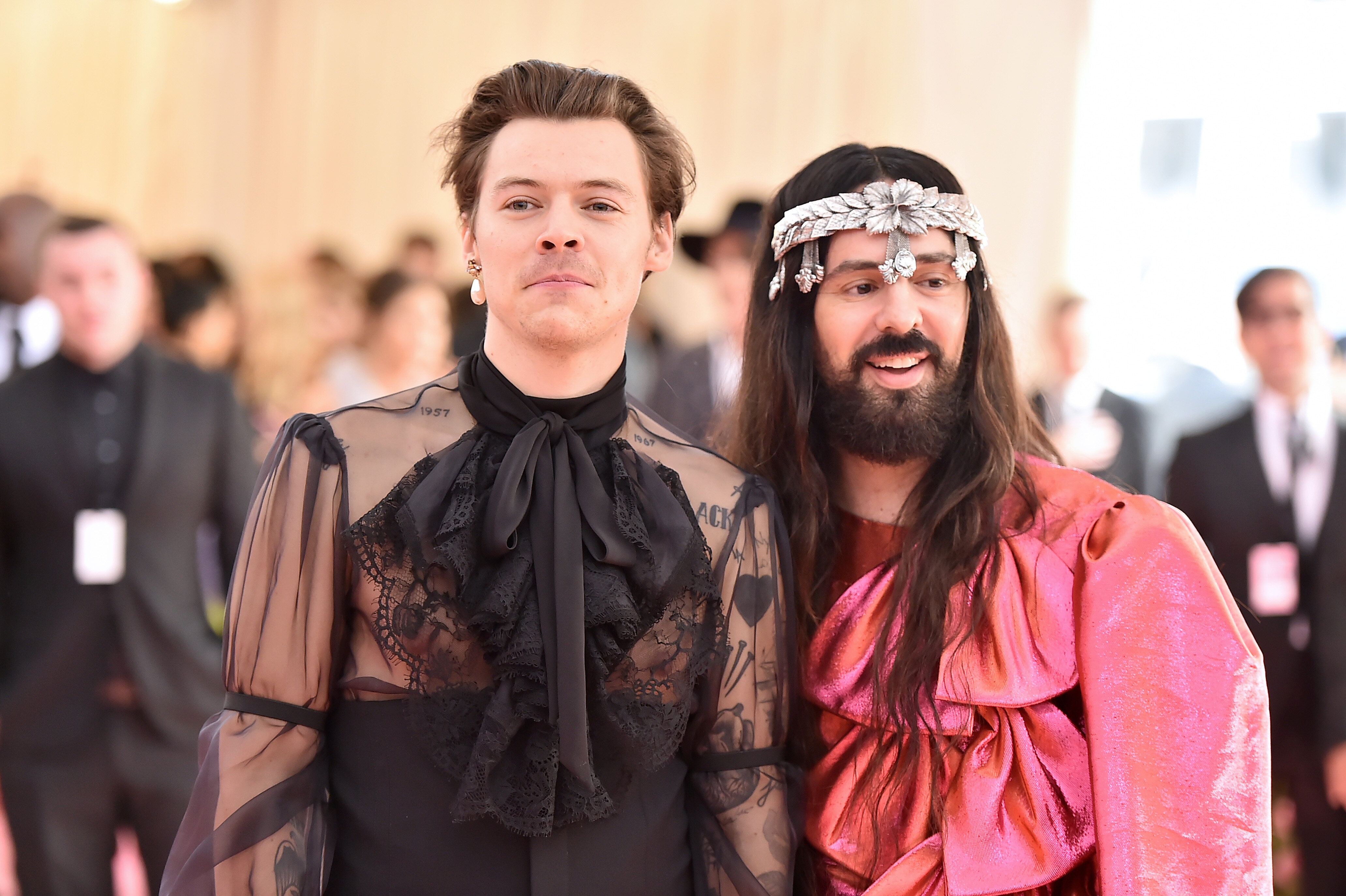 Harry Styles et Alessandro Michele, ici sur le tapis rouge du Met Gala, au mois de mai