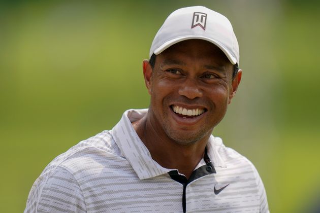 Tiger Woods lors d'un entraînement pour le tournoi de golf PGA Championship, le 17 mai à...