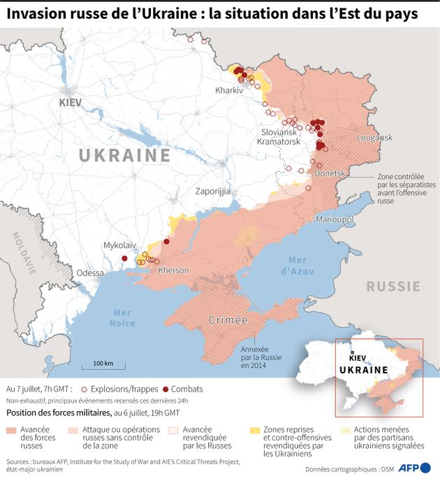 Situation en Ukraine au 7 juillet