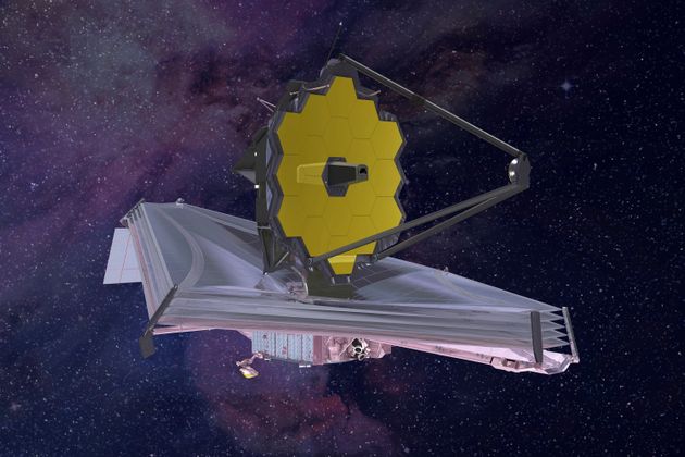 Une représentation du télescope spatial James Webb. (photo