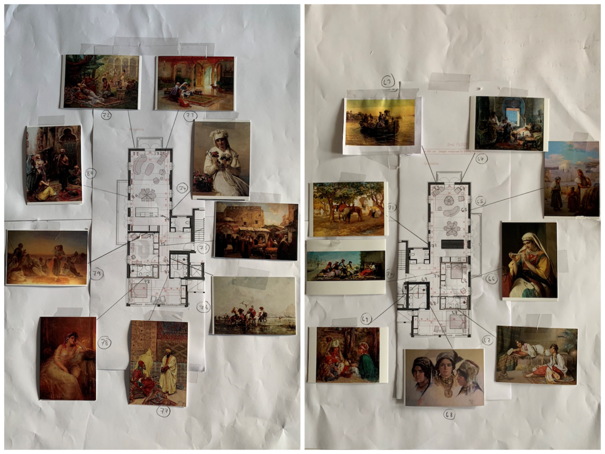 Projet de disposition des oeuvres dans l'une des résidences des Drahi - Copie d'écran - © Reflets